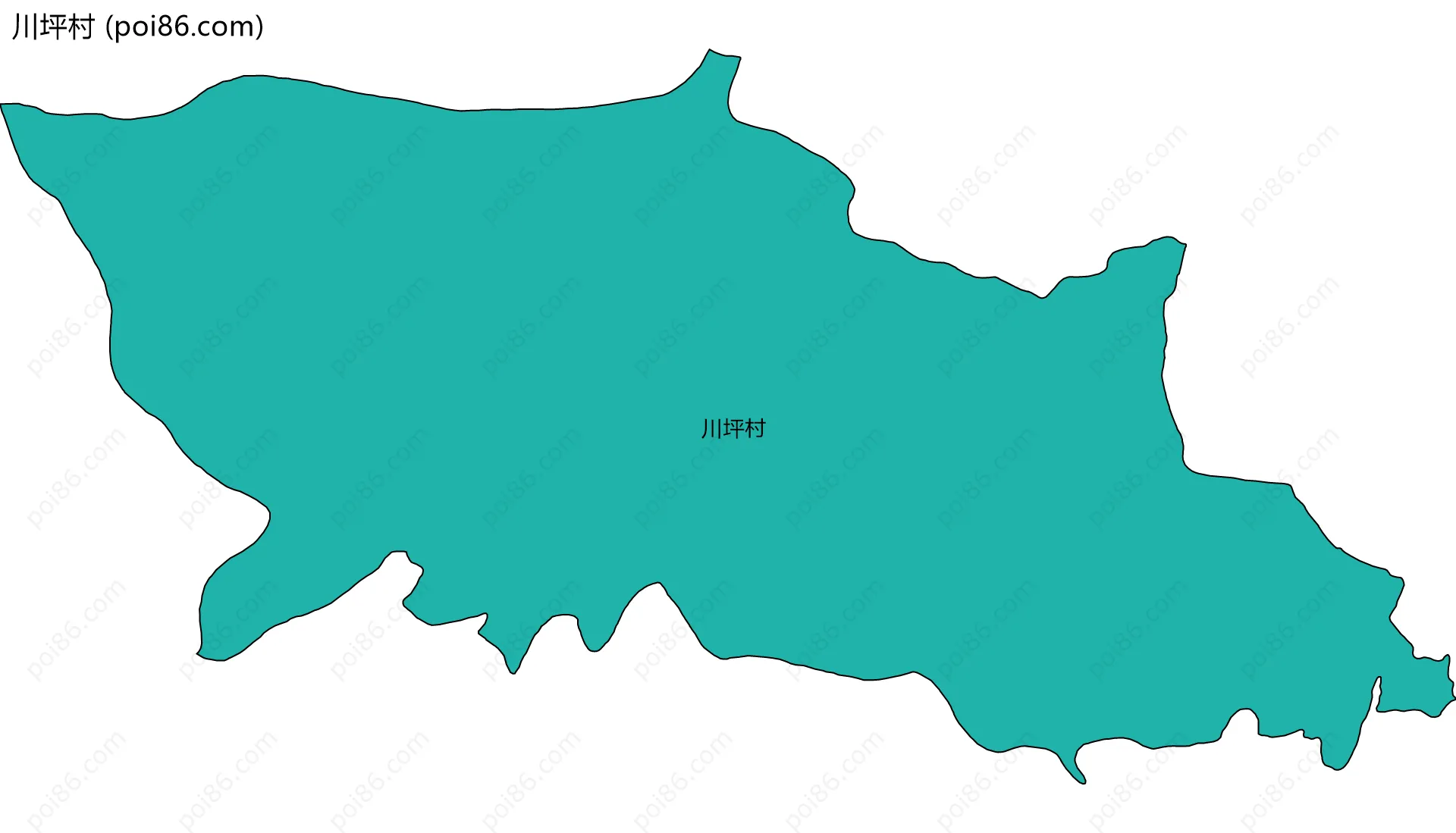 川坪村边界地图