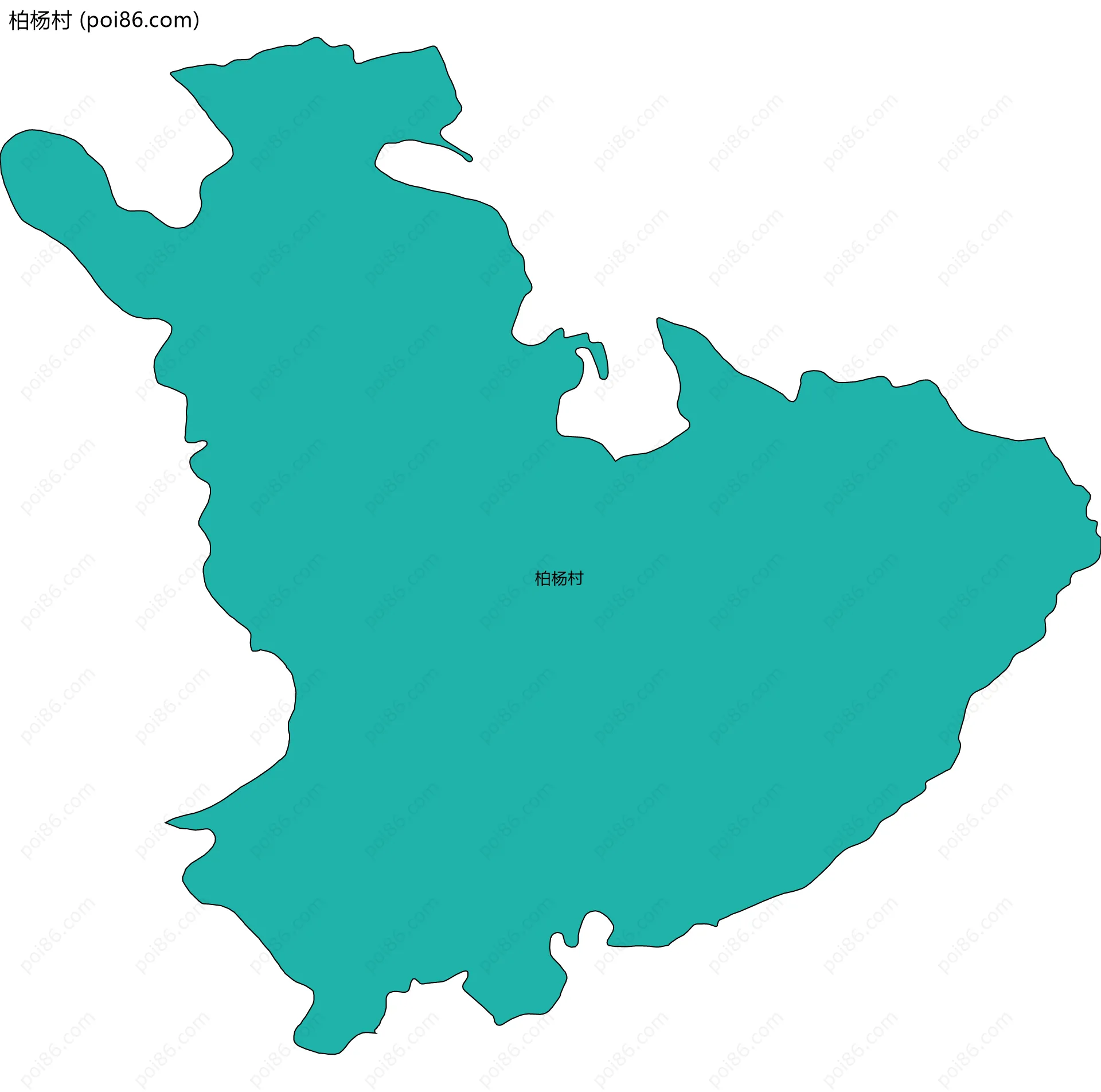 柏杨村边界地图