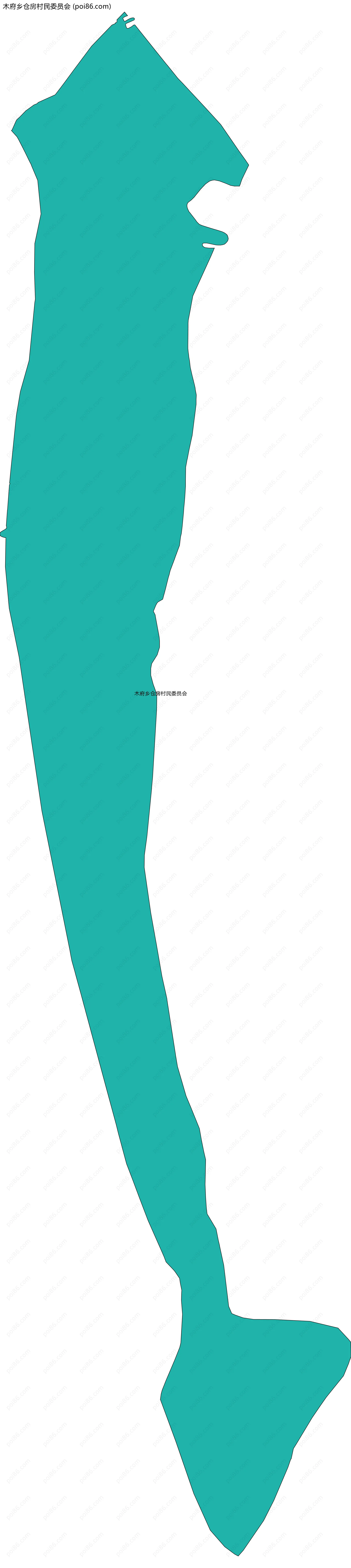 木府乡仓房村民委员会边界地图