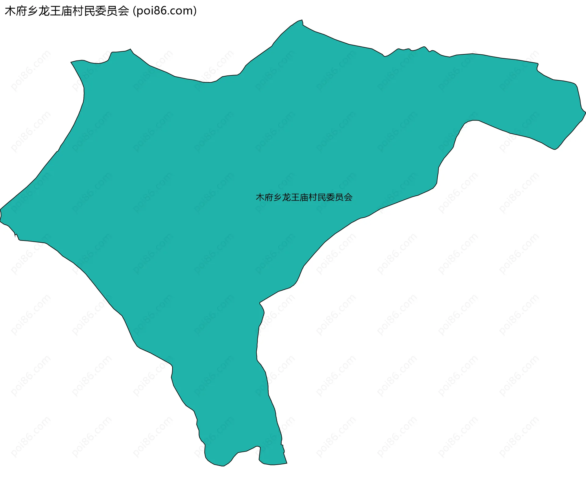 木府乡龙王庙村民委员会边界地图