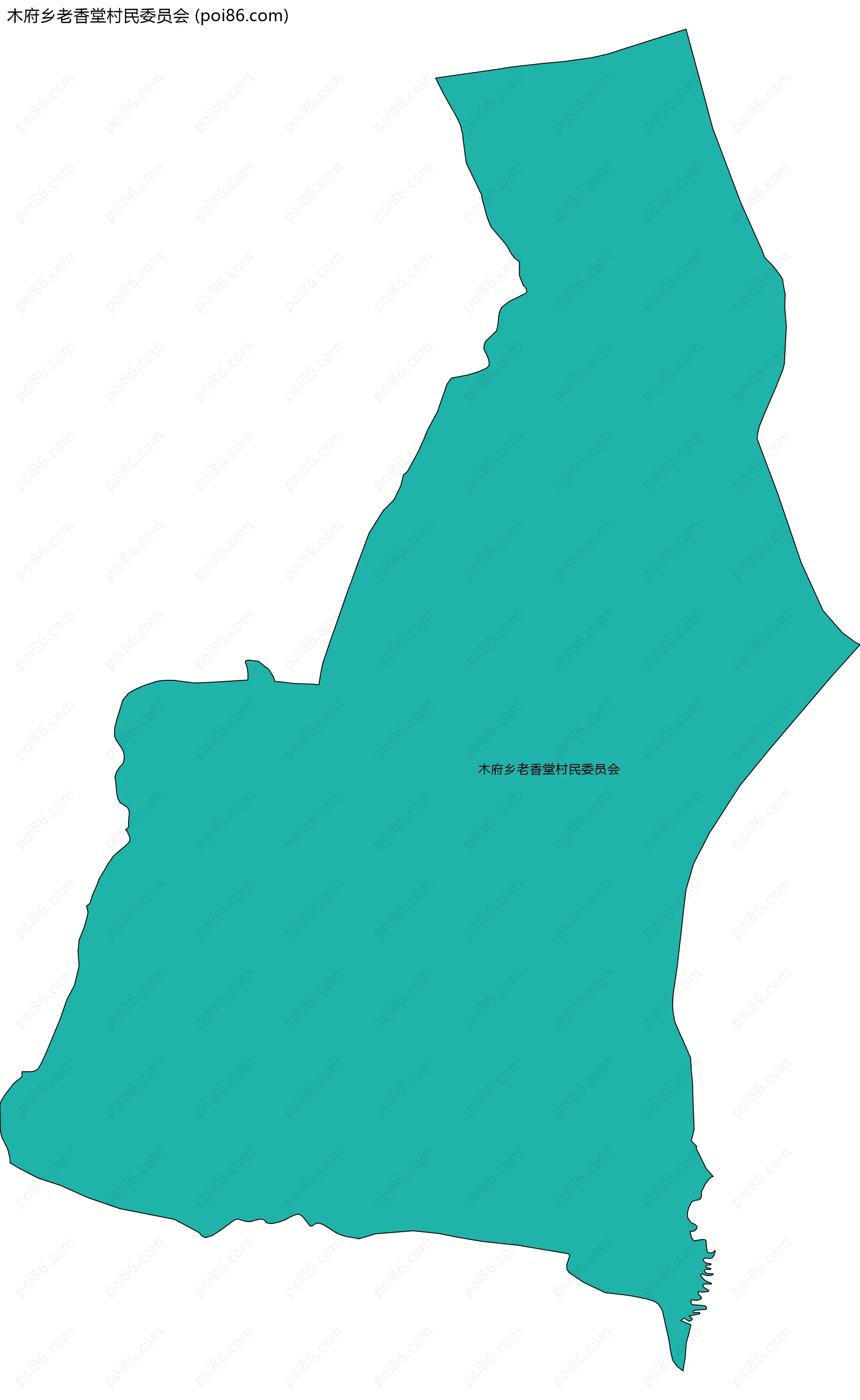 木府乡老香堂村民委员会边界地图