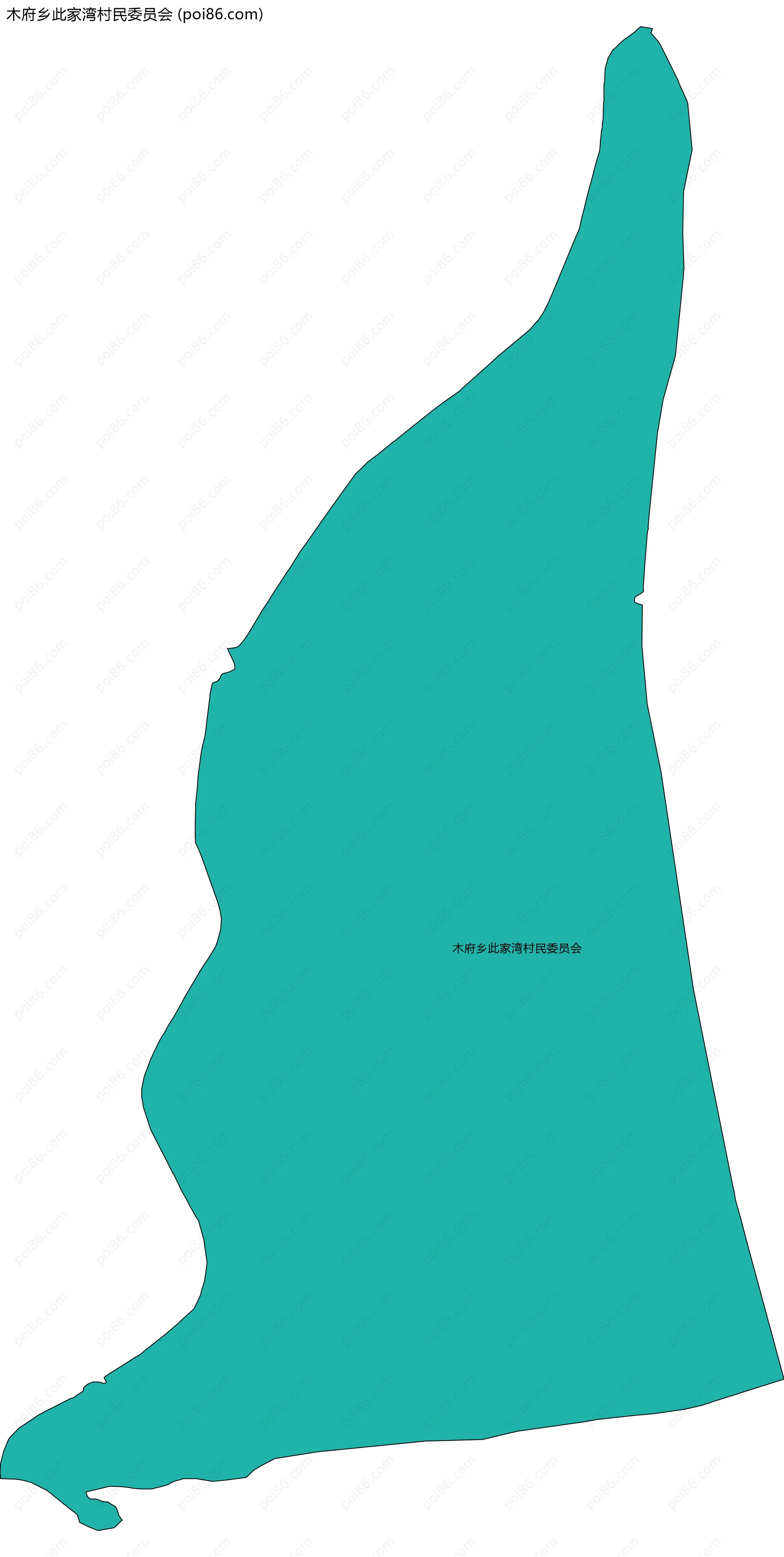 木府乡此家湾村民委员会边界地图