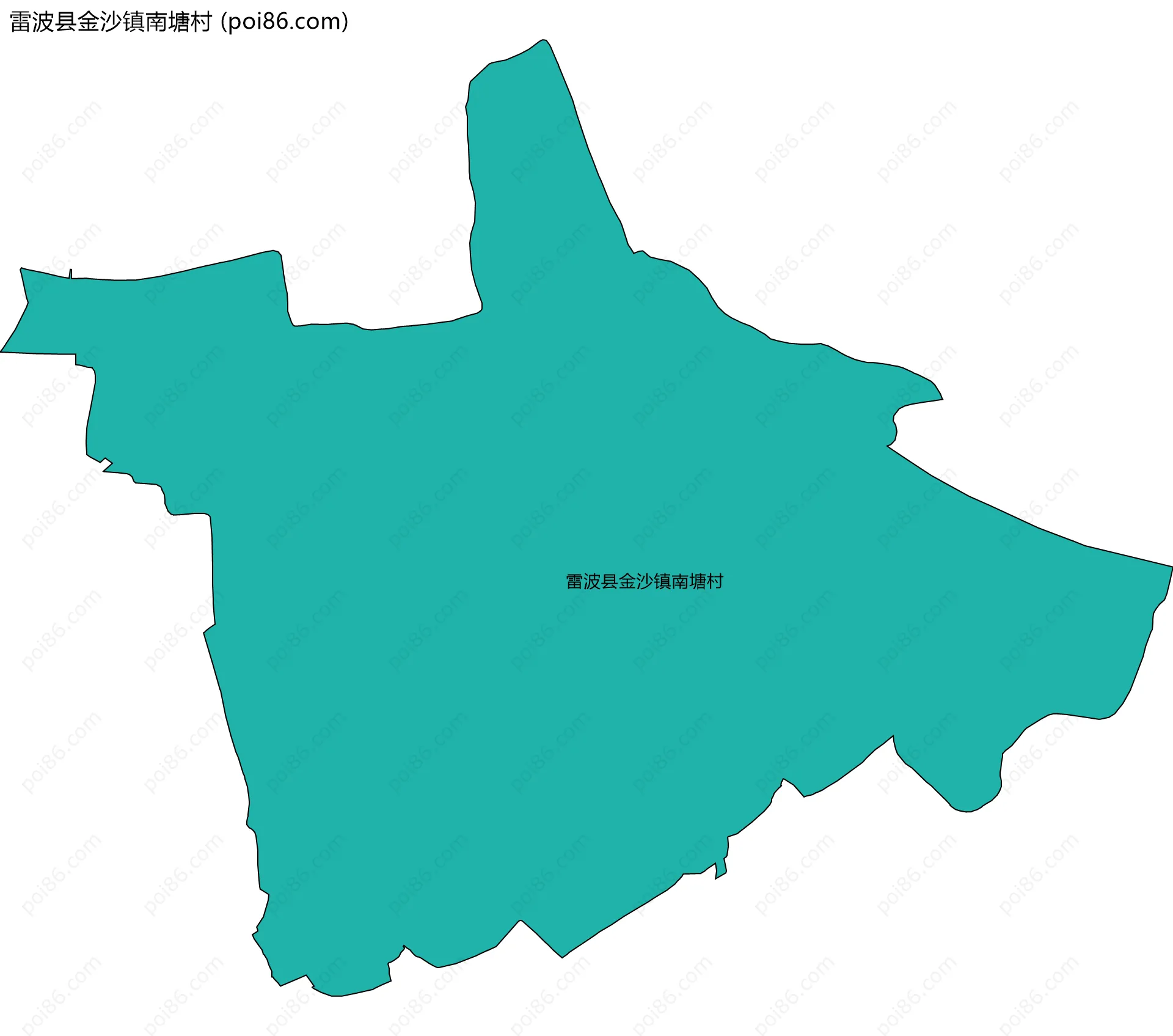 雷波县金沙镇南塘村边界地图