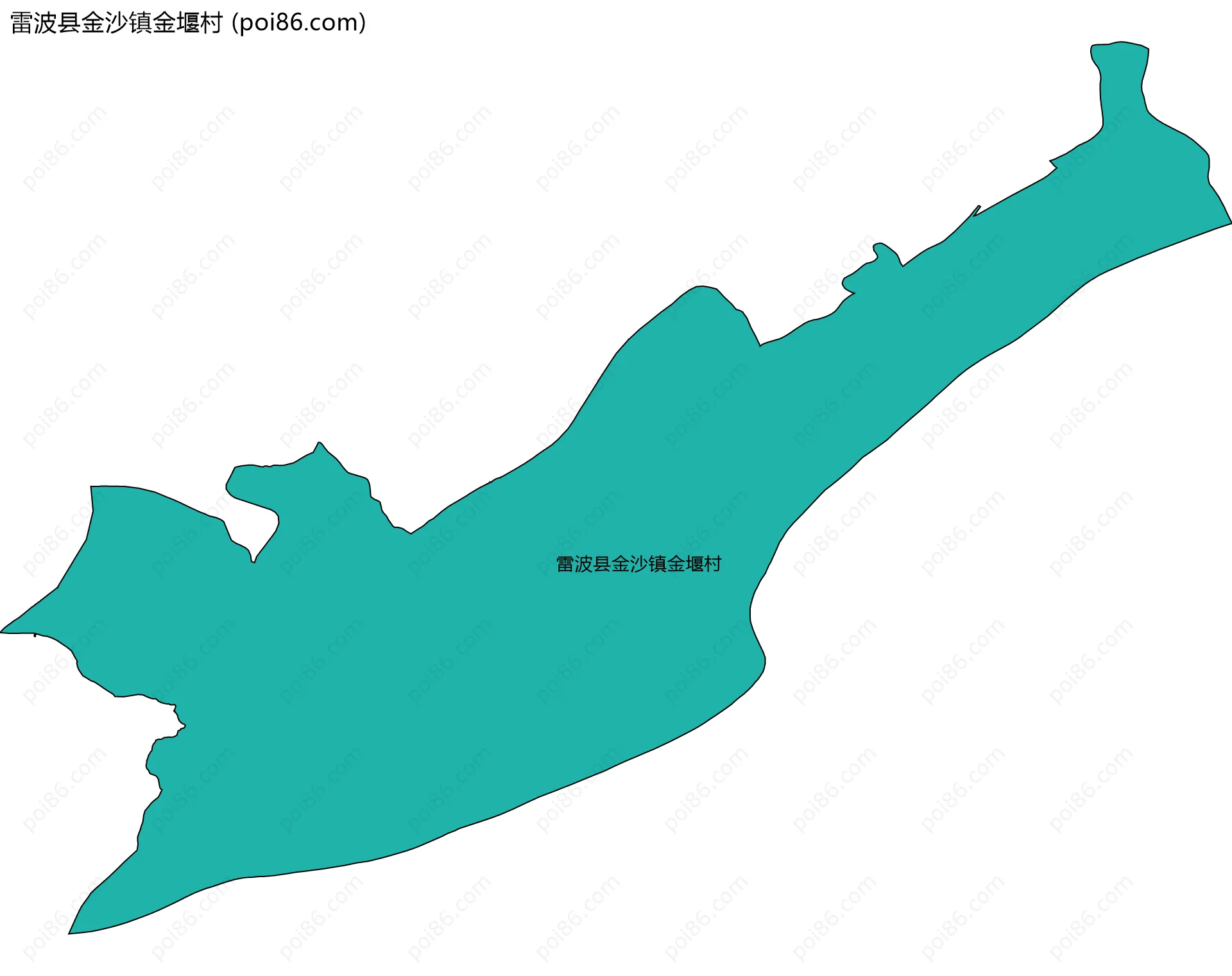 雷波县金沙镇金堰村边界地图