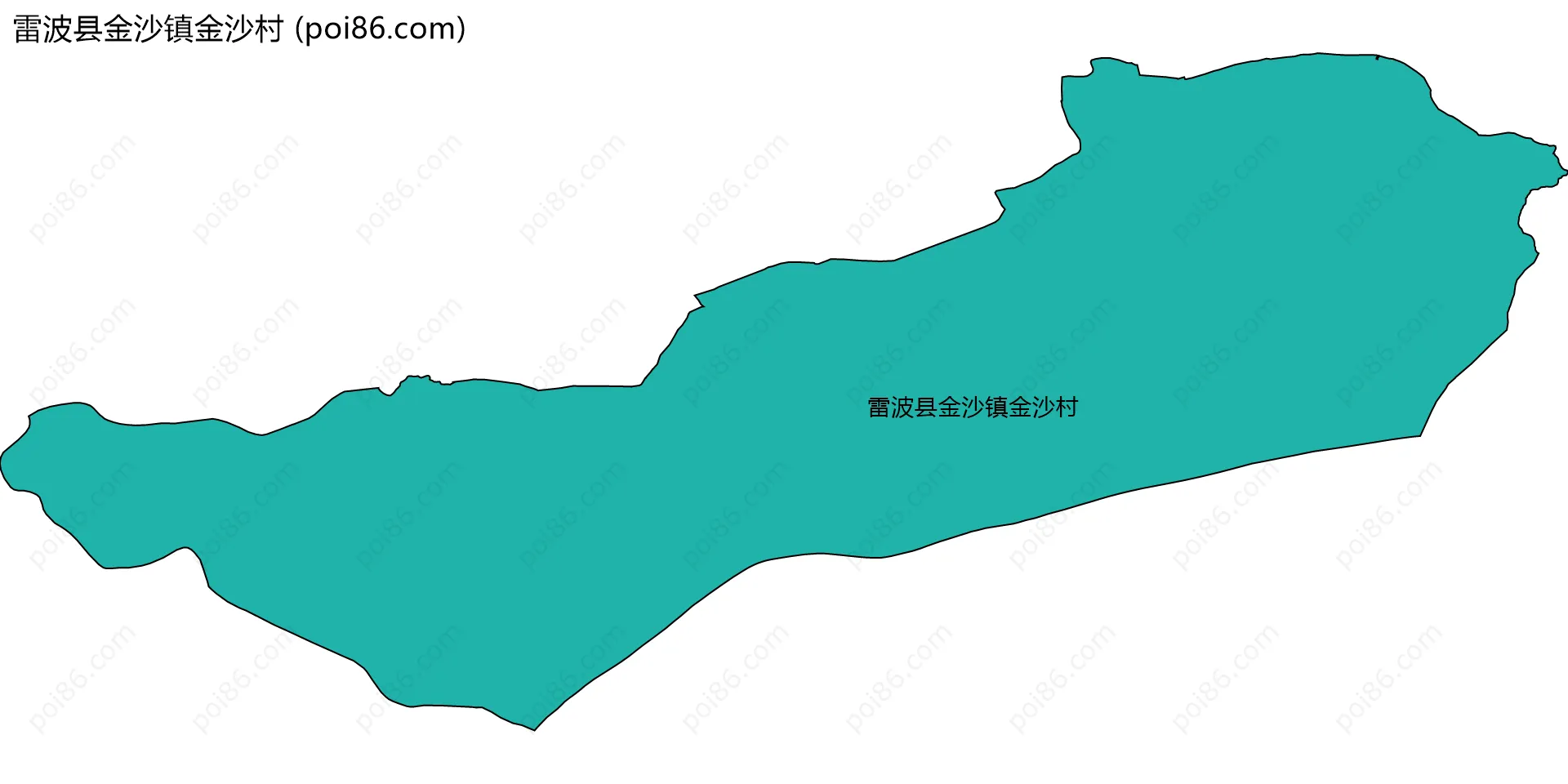 雷波县金沙镇金沙村边界地图
