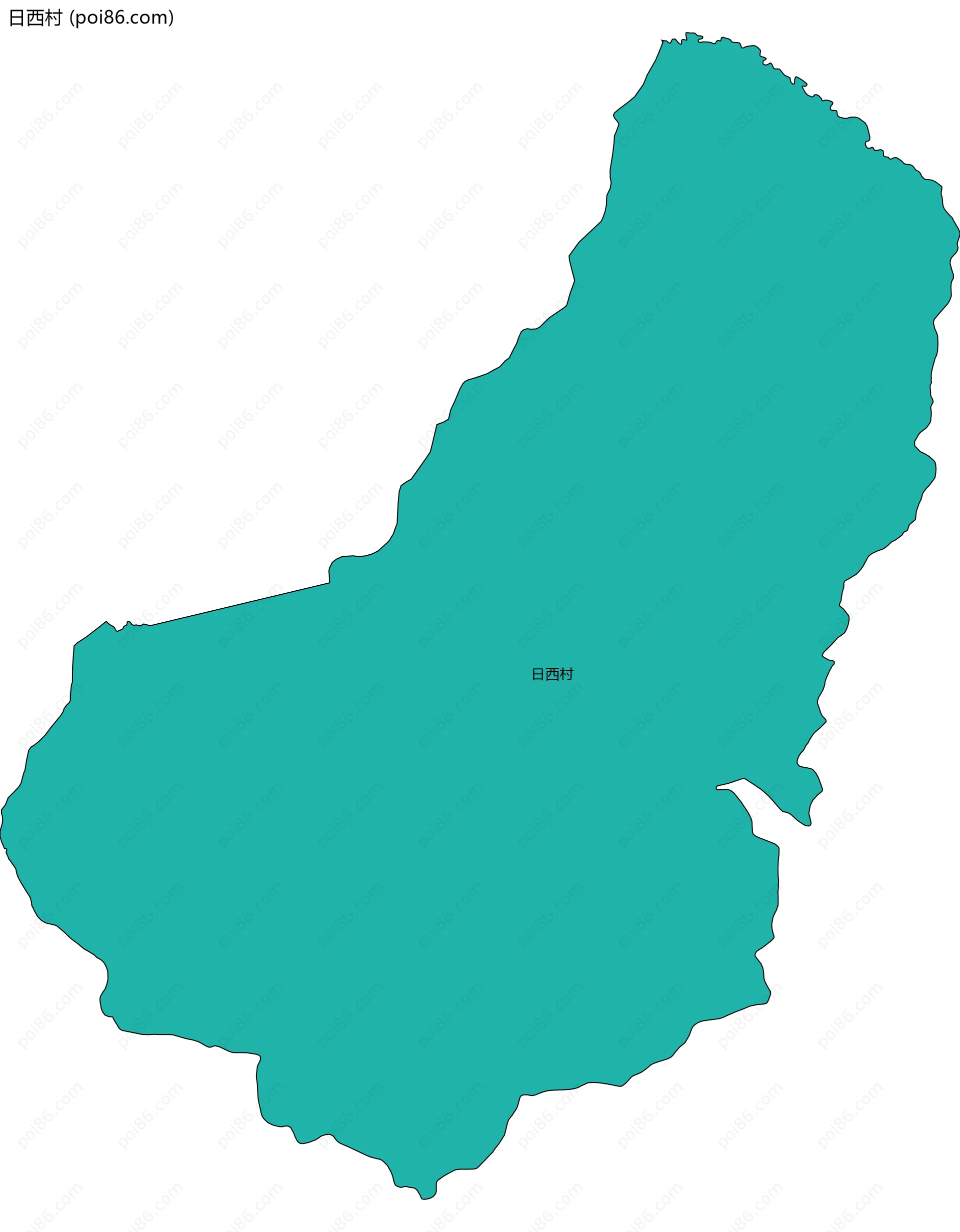 日西村边界地图