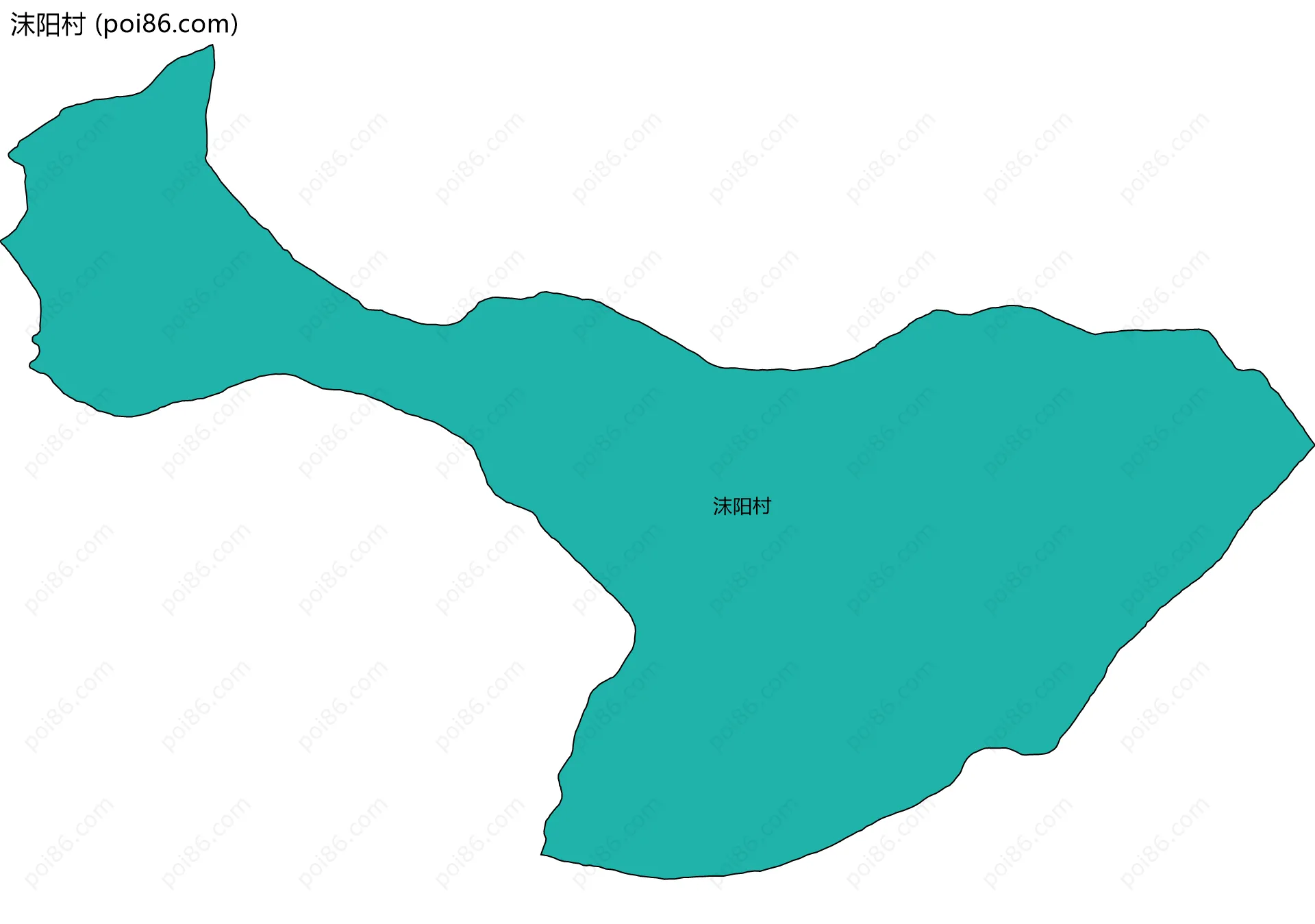 沫阳村边界地图