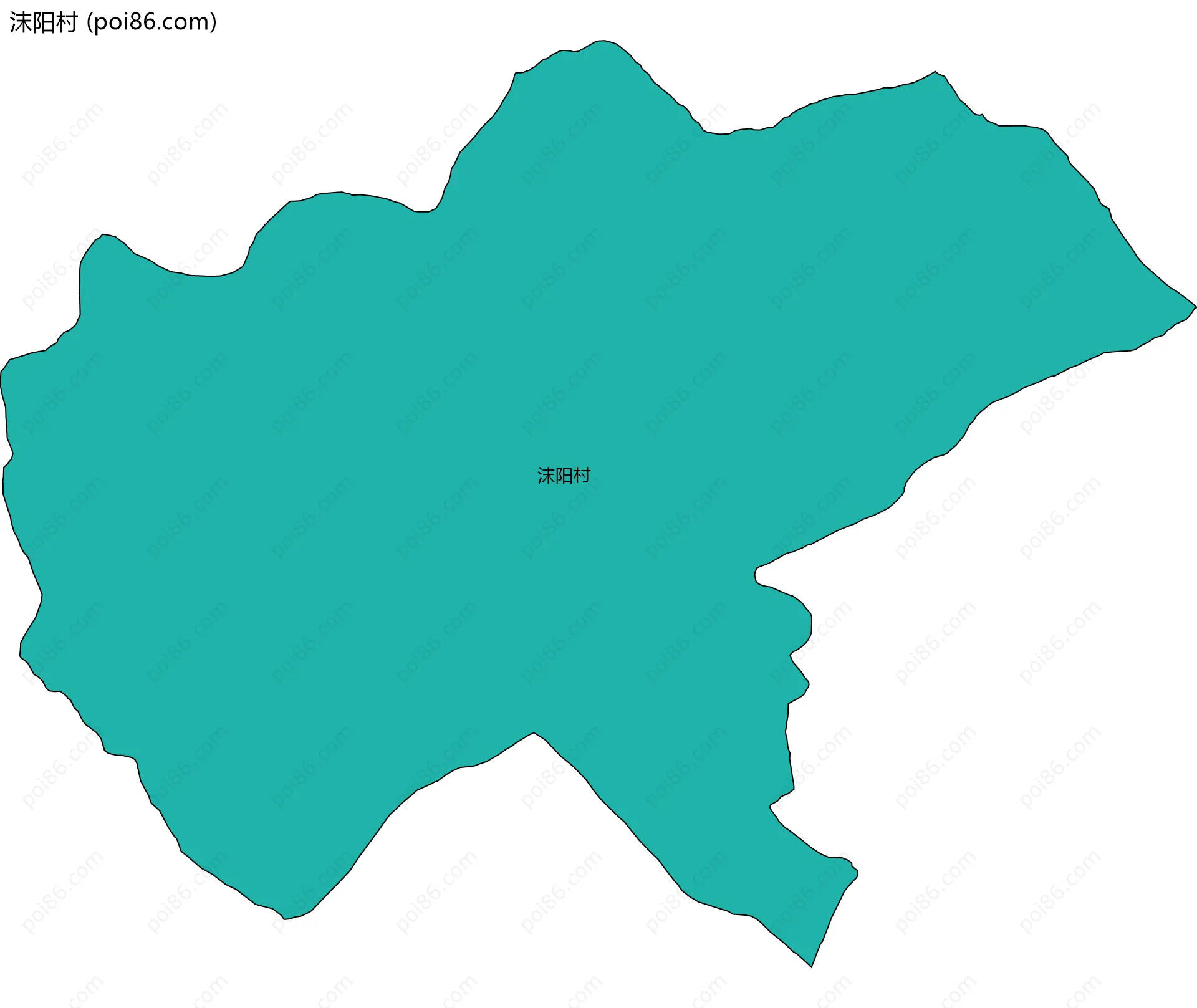 沫阳村边界地图