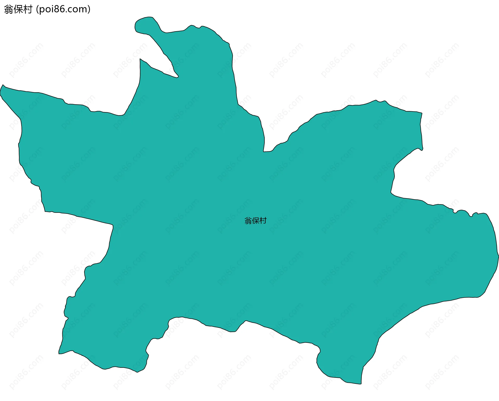 翁保村边界地图