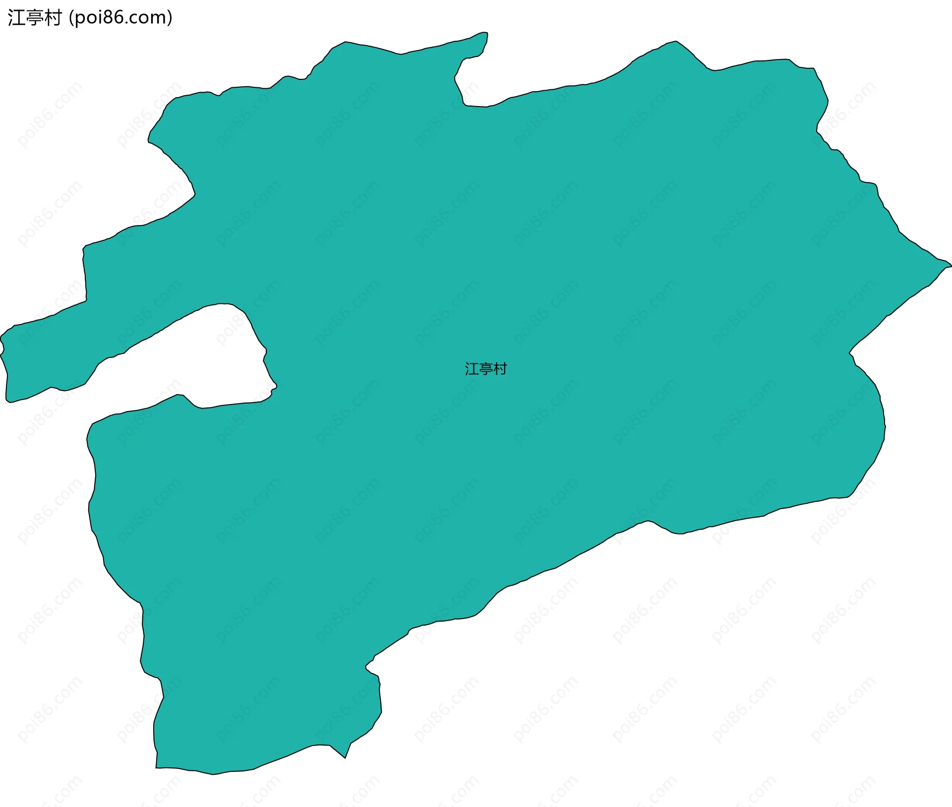 江亭村边界地图