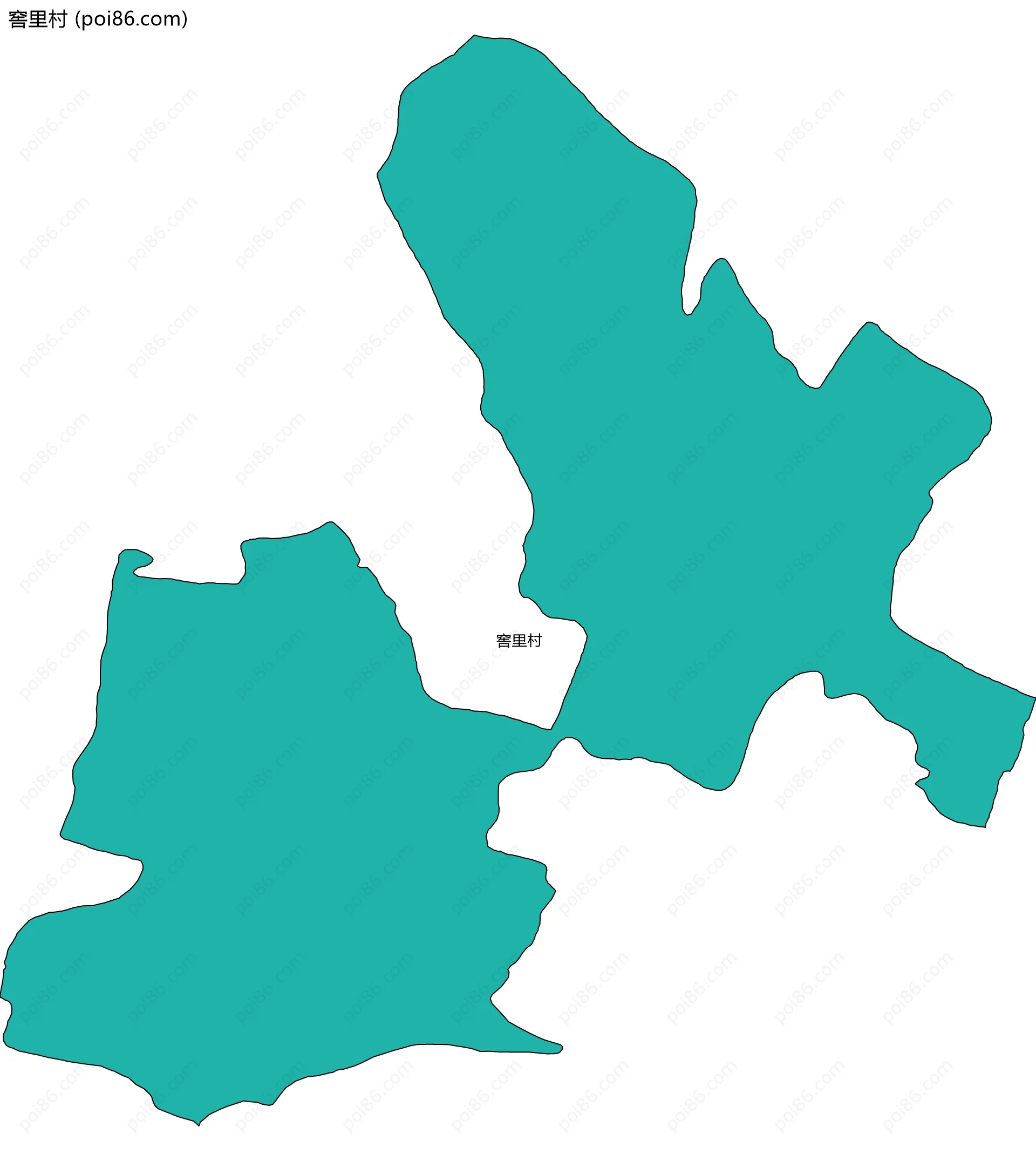 窖里村边界地图