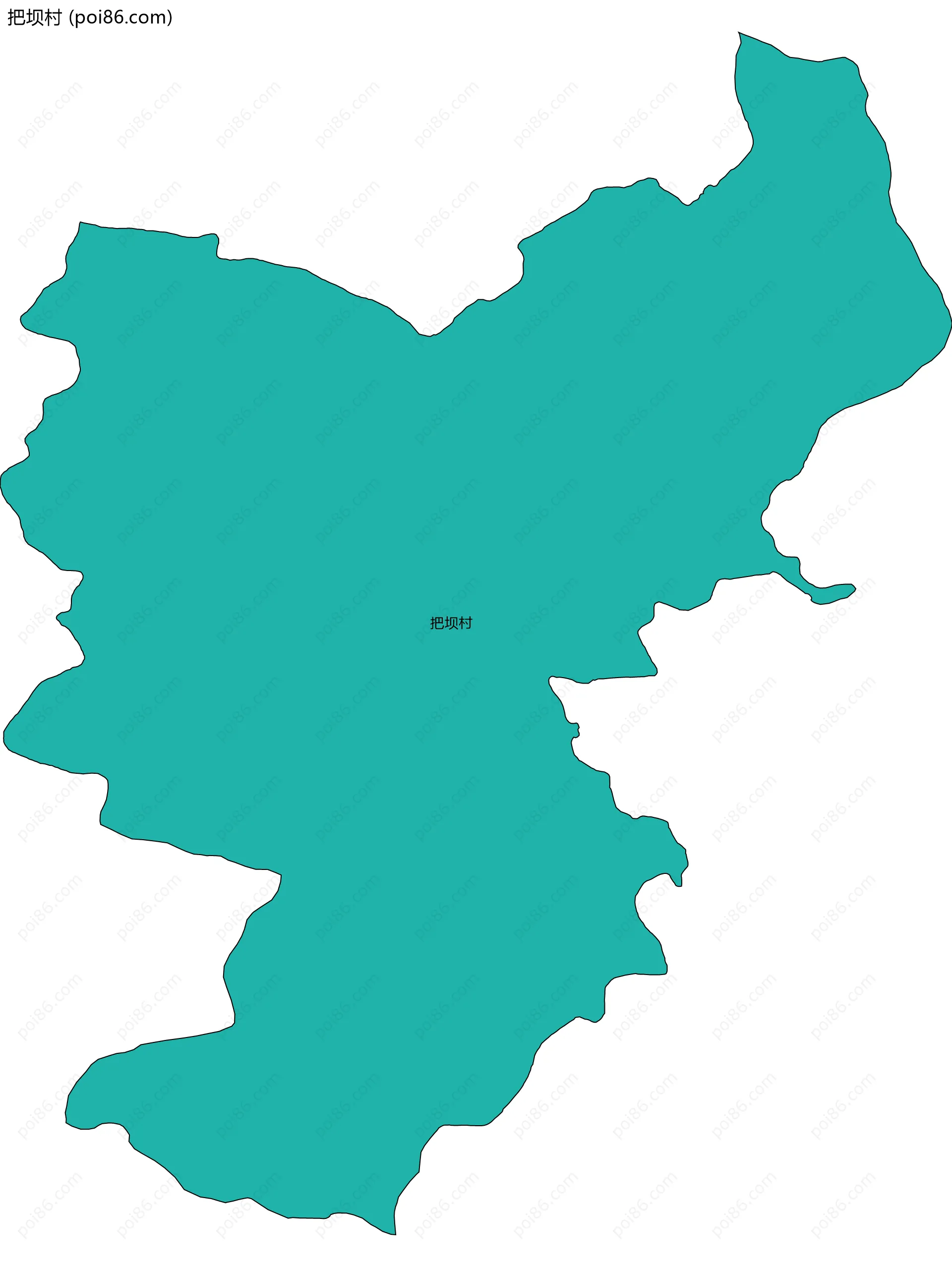 把坝村边界地图