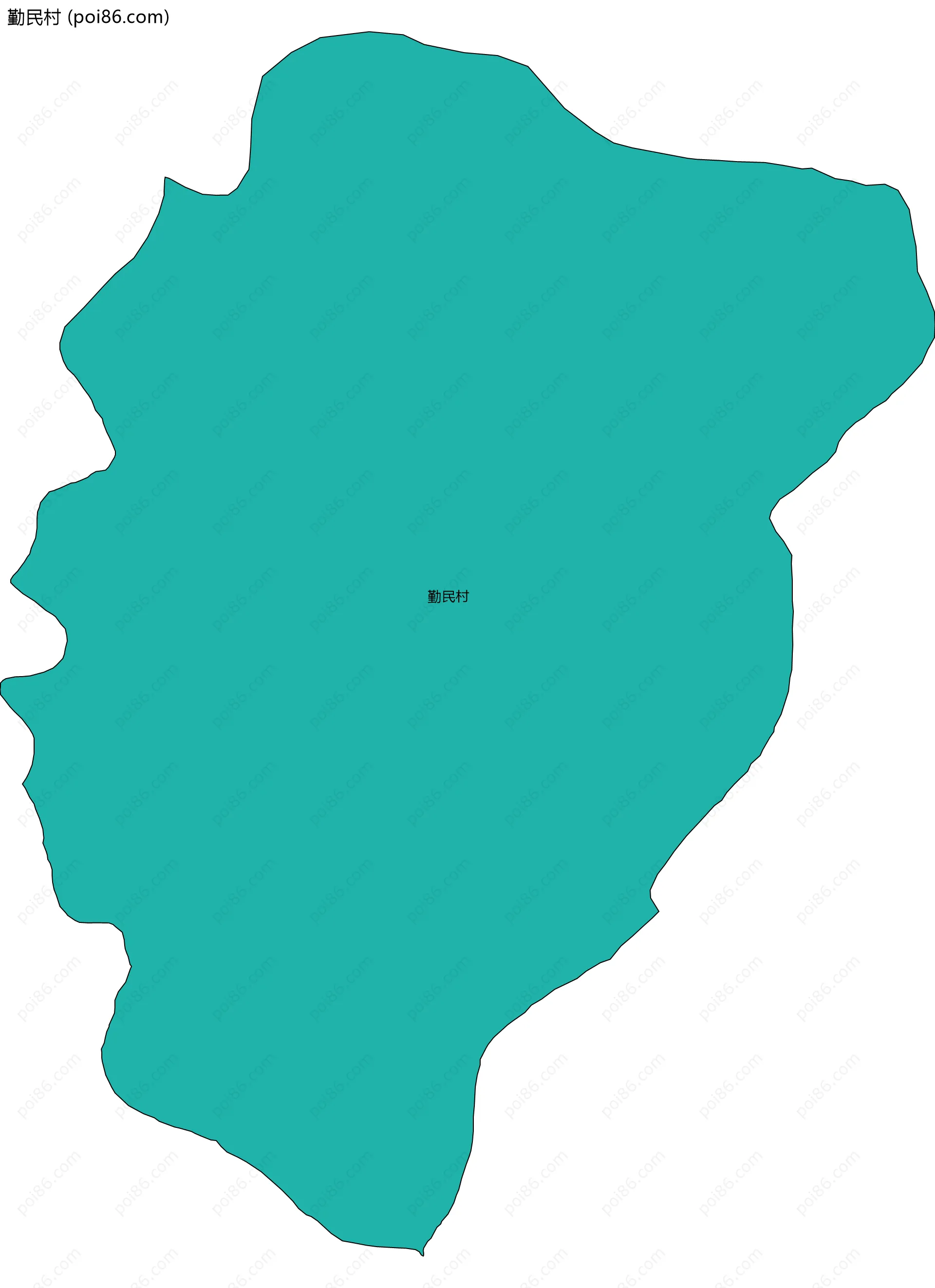 勤民村边界地图