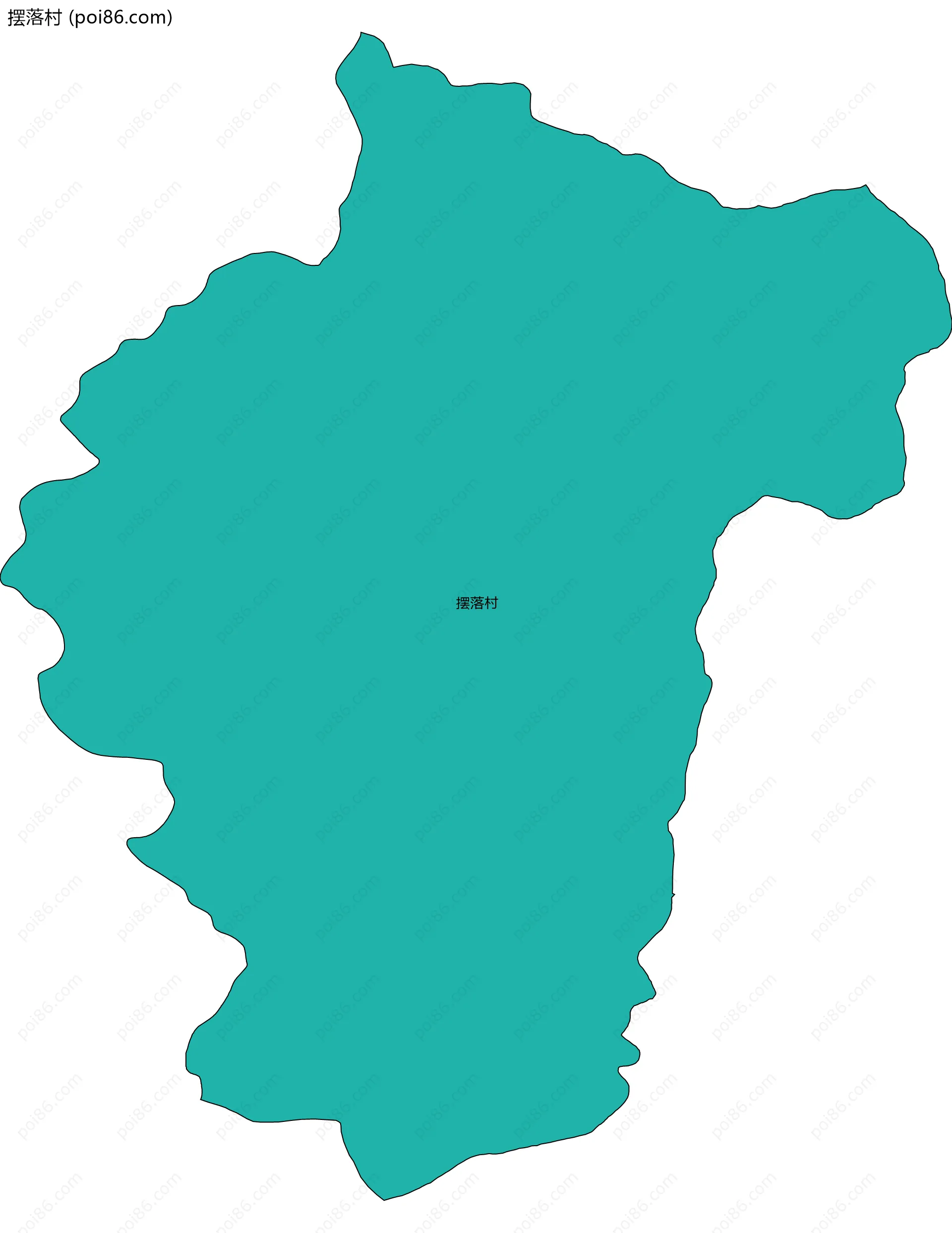 摆落村边界地图