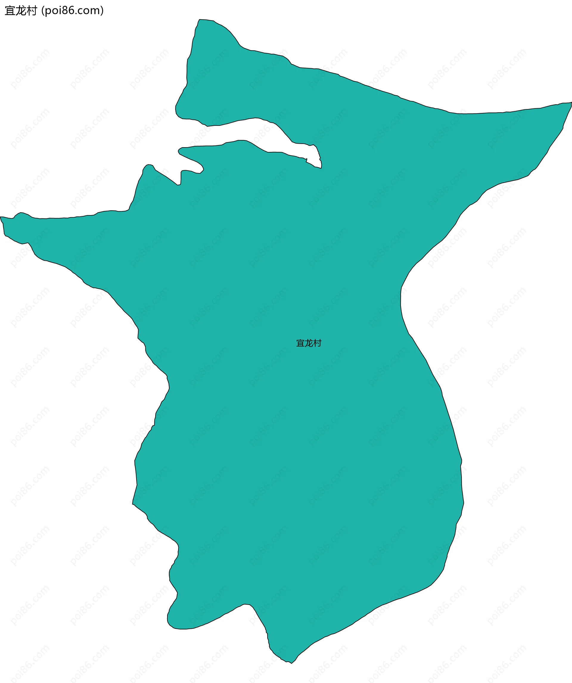 宜龙村边界地图