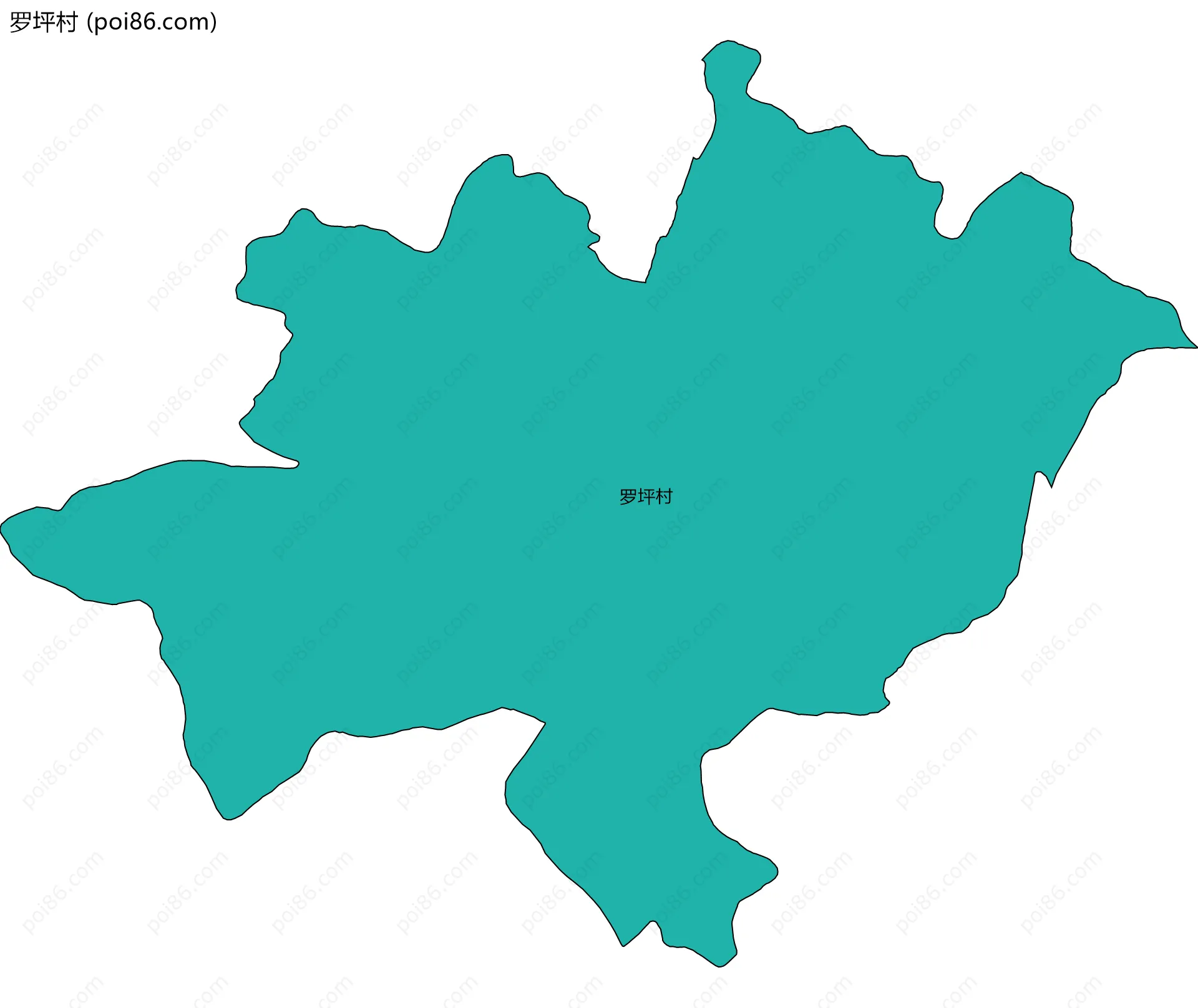 罗坪村边界地图