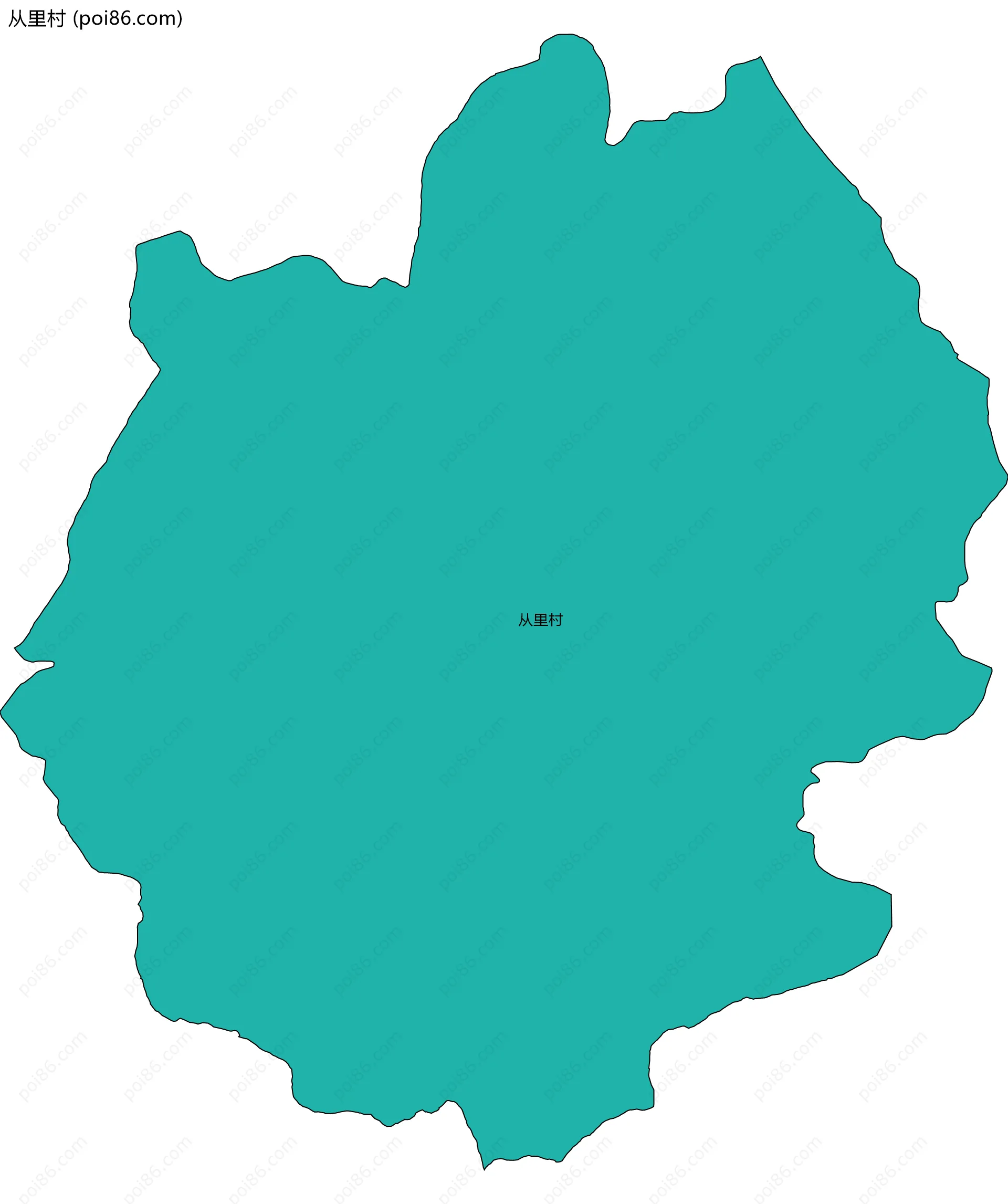 从里村边界地图