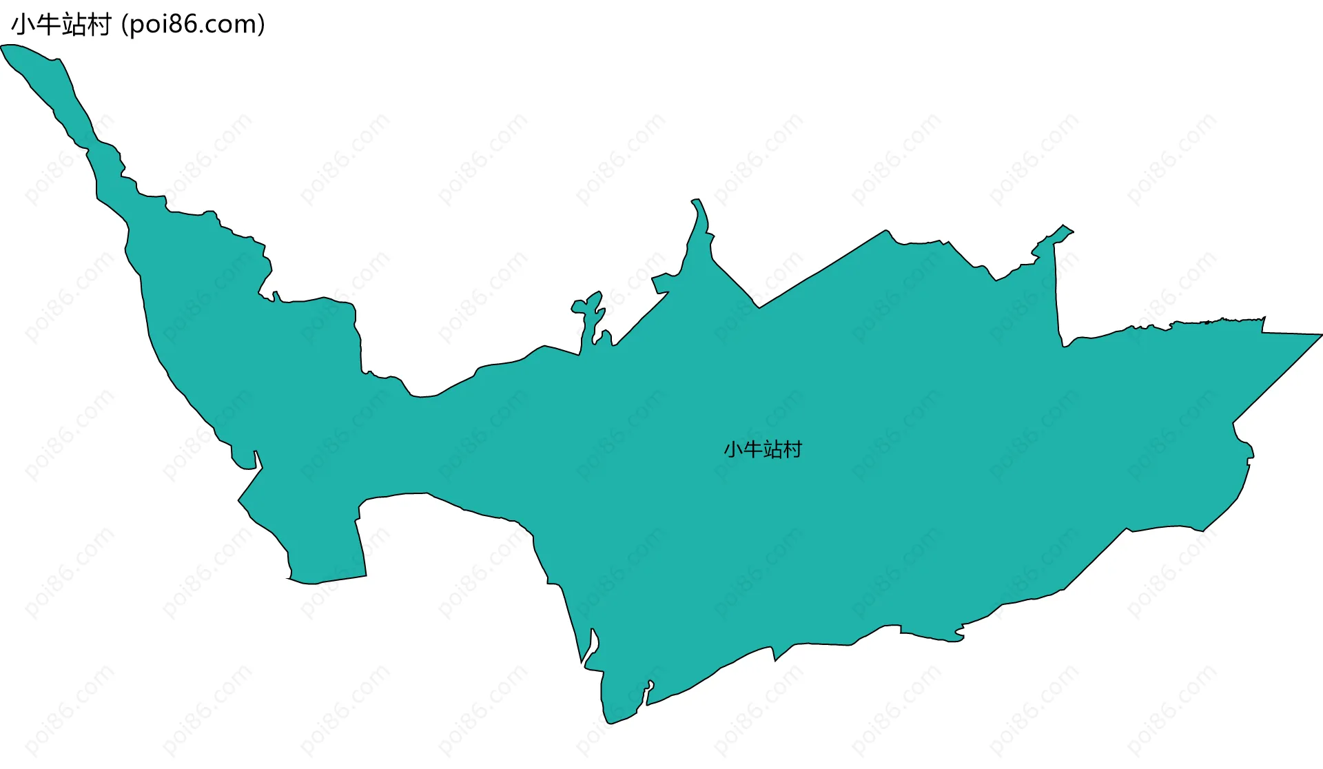 小牛站村边界地图