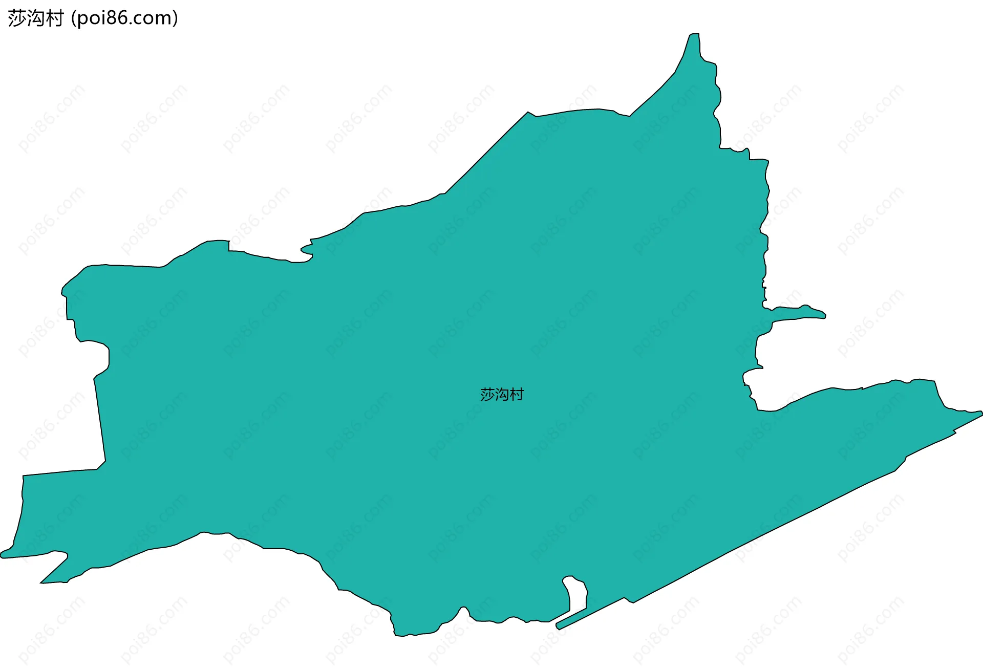 莎沟村边界地图