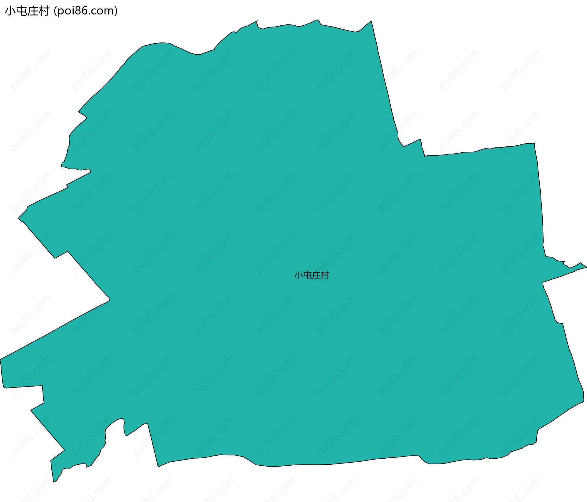 小屯庄村边界地图