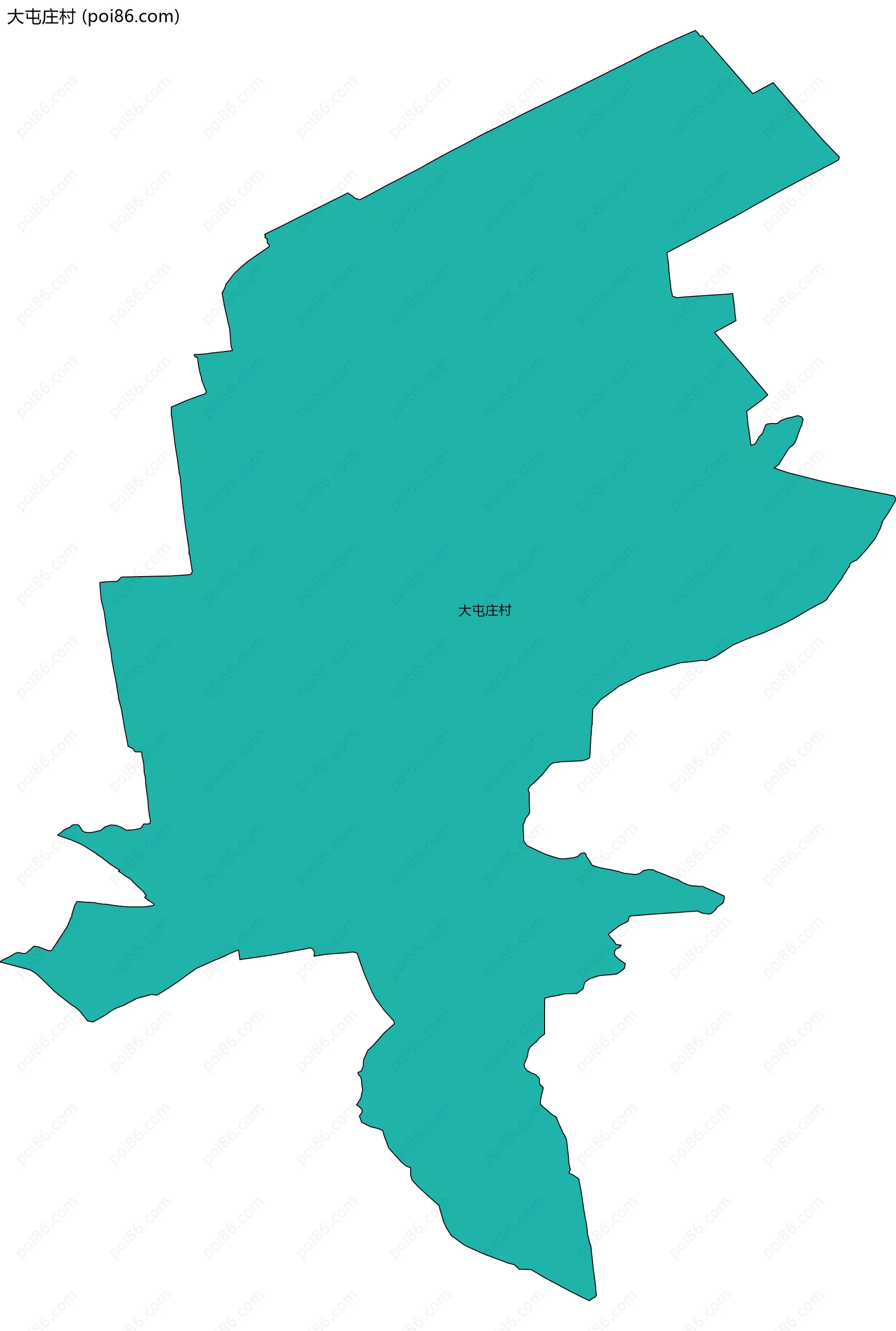 大屯庄村边界地图