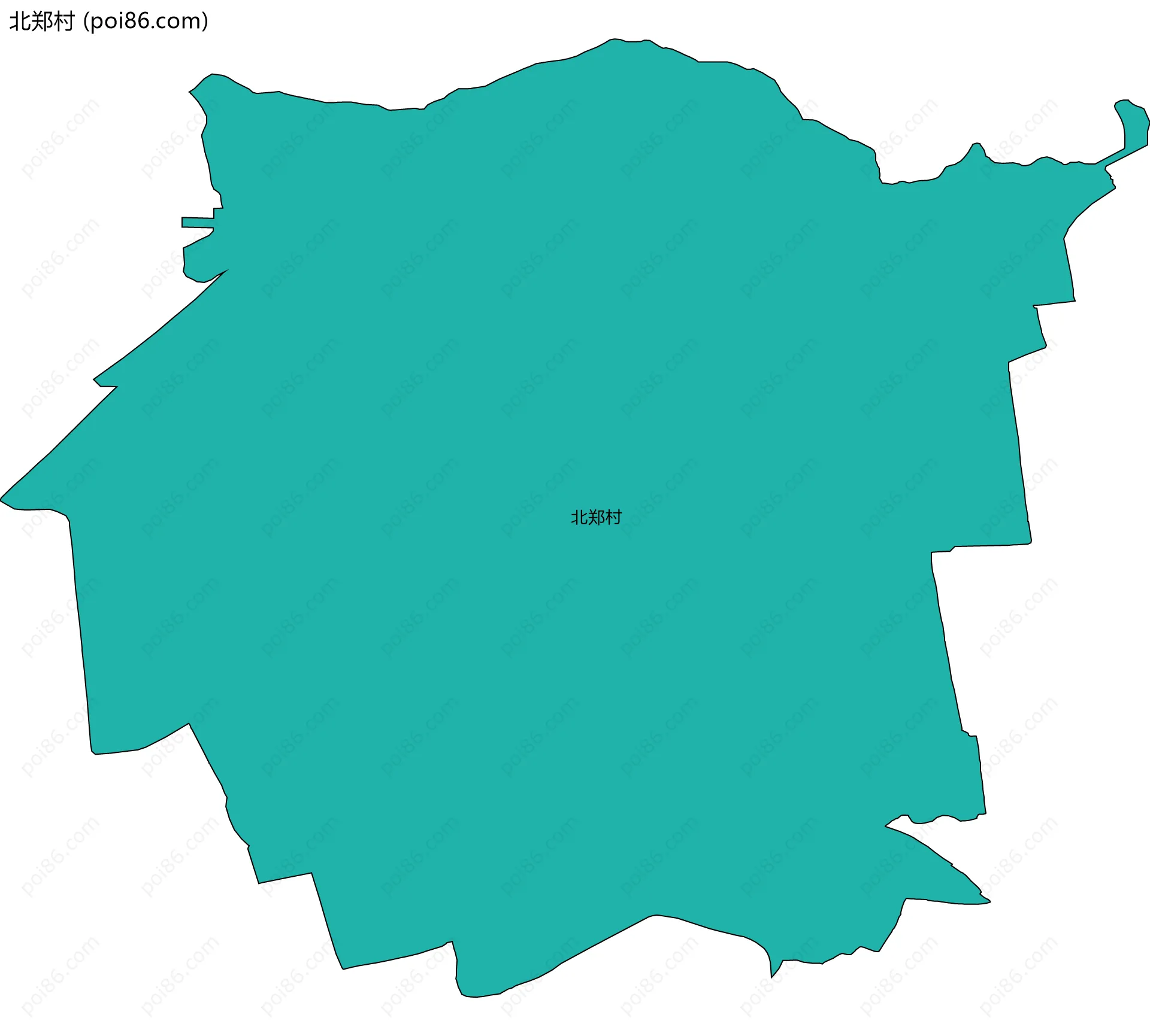 北郑村边界地图