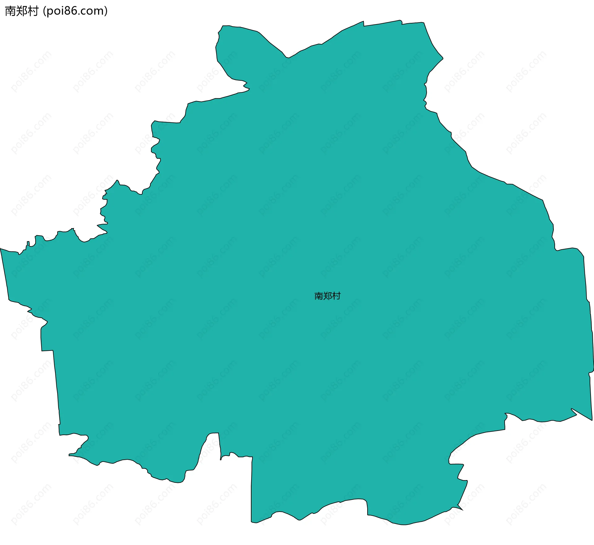 南郑村边界地图