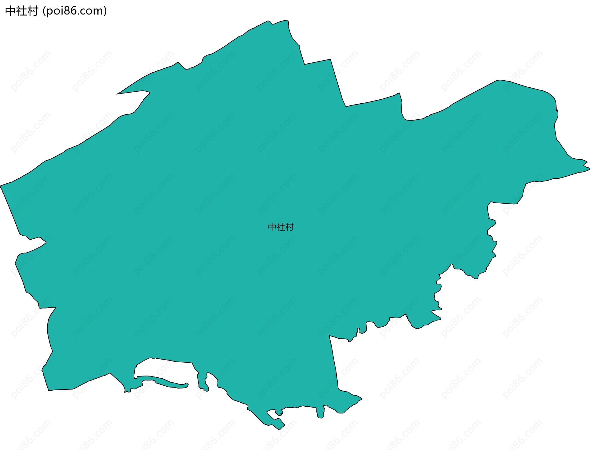中社村边界地图