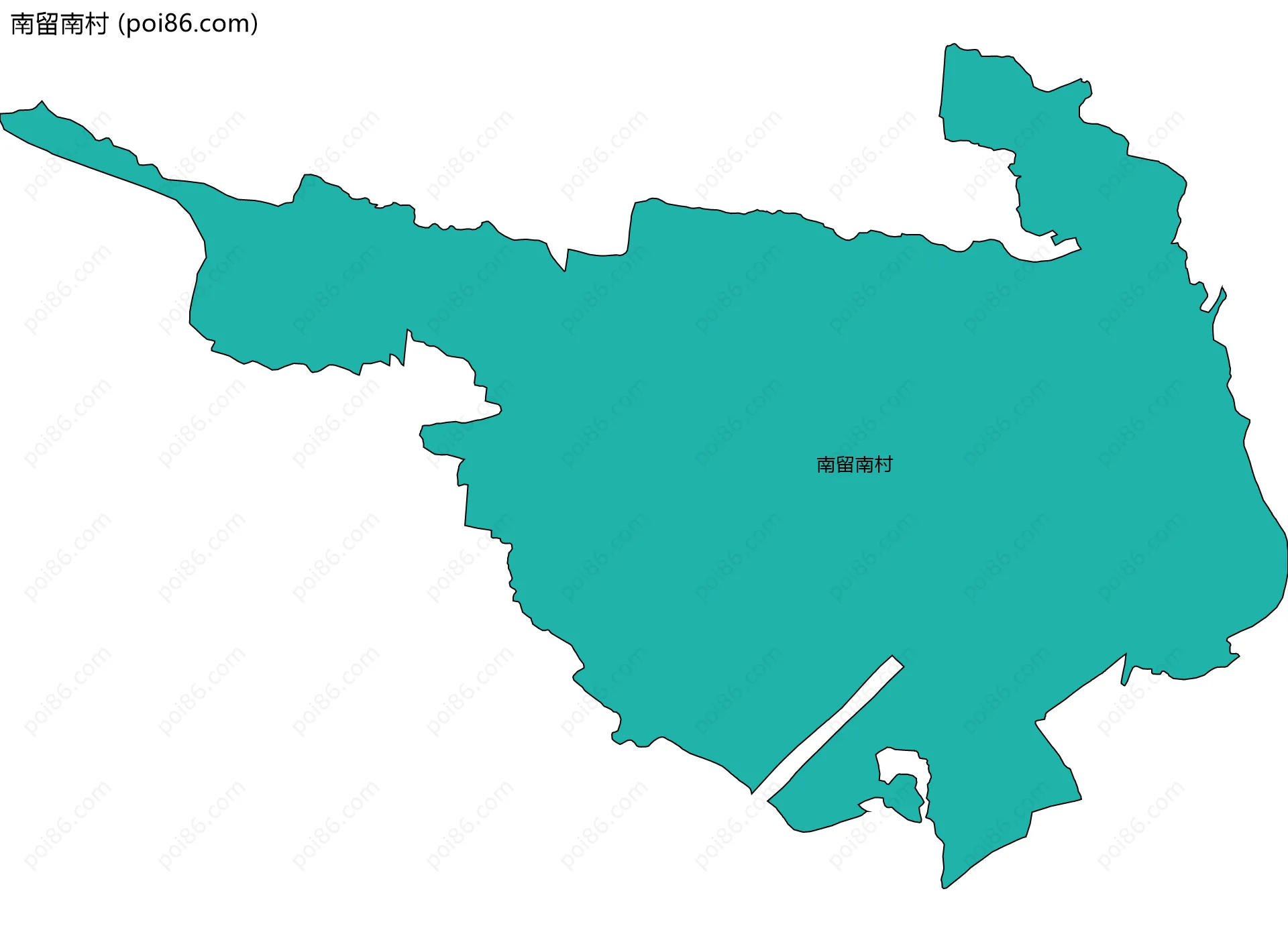 南留南村边界地图