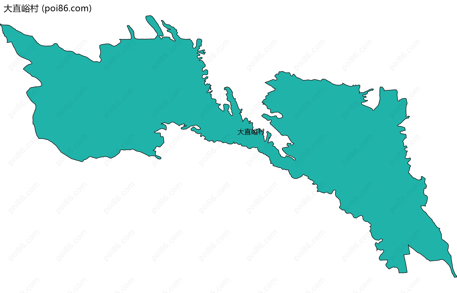 大直峪村边界地图