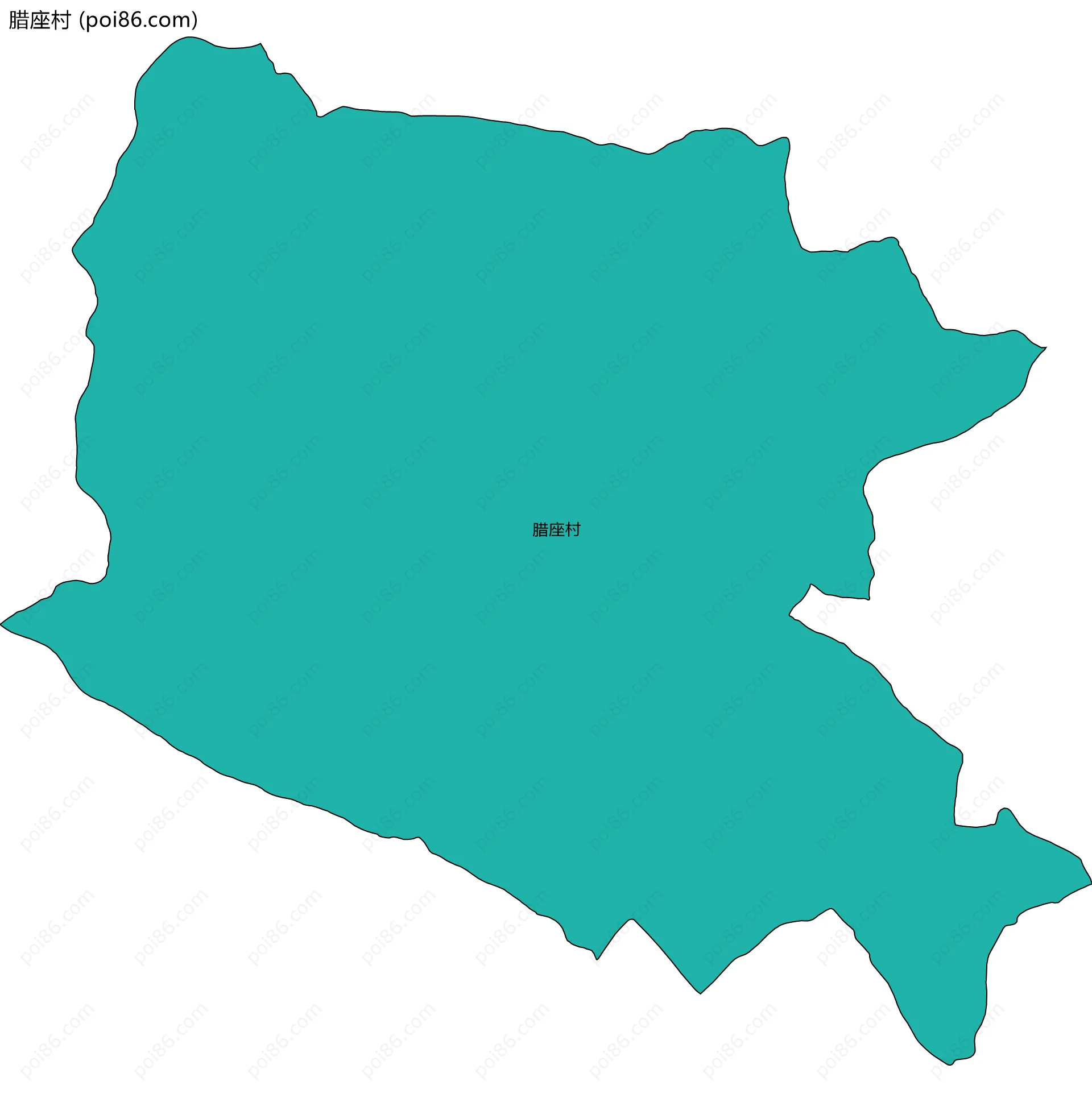 腊座村边界地图