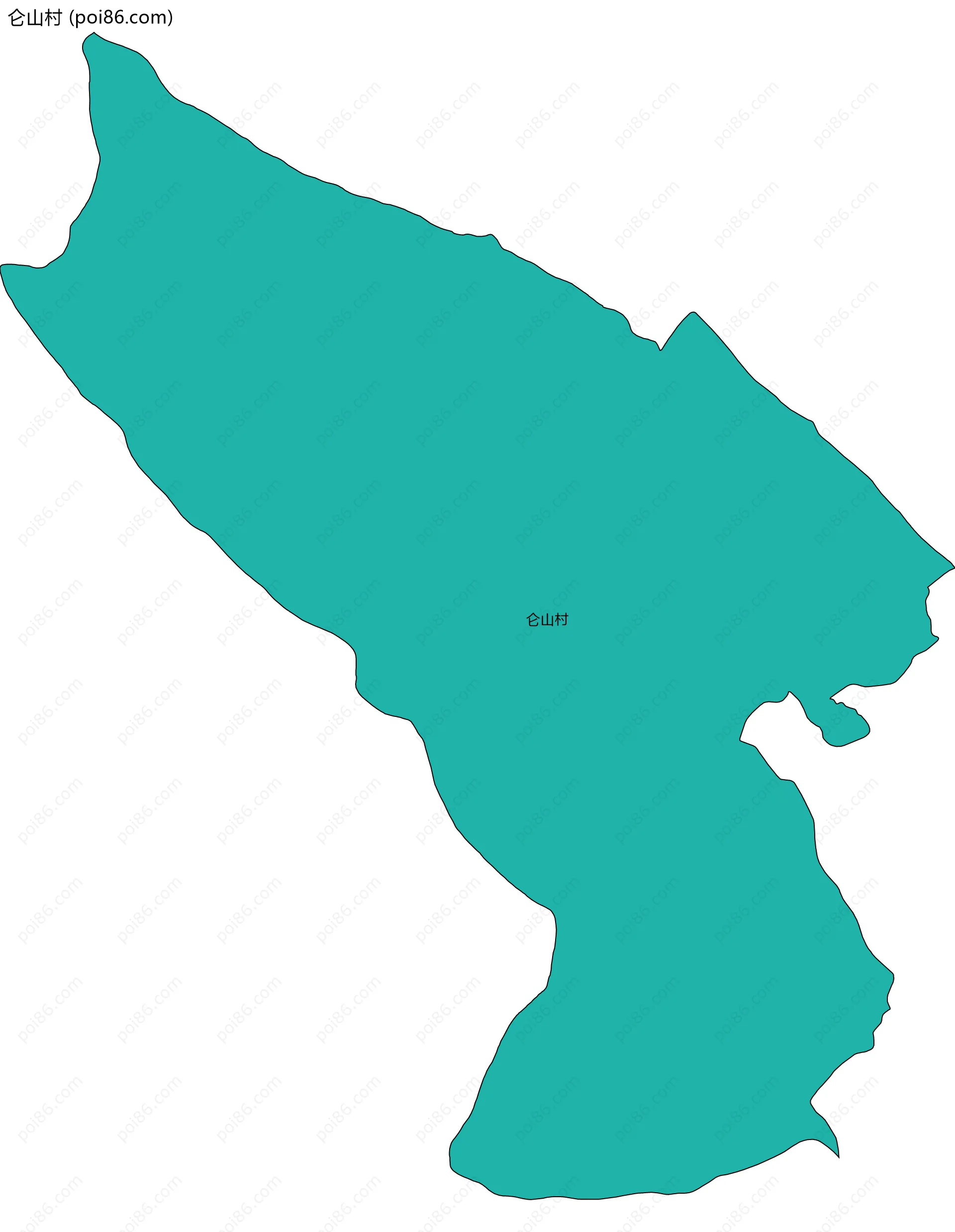 仑山村边界地图