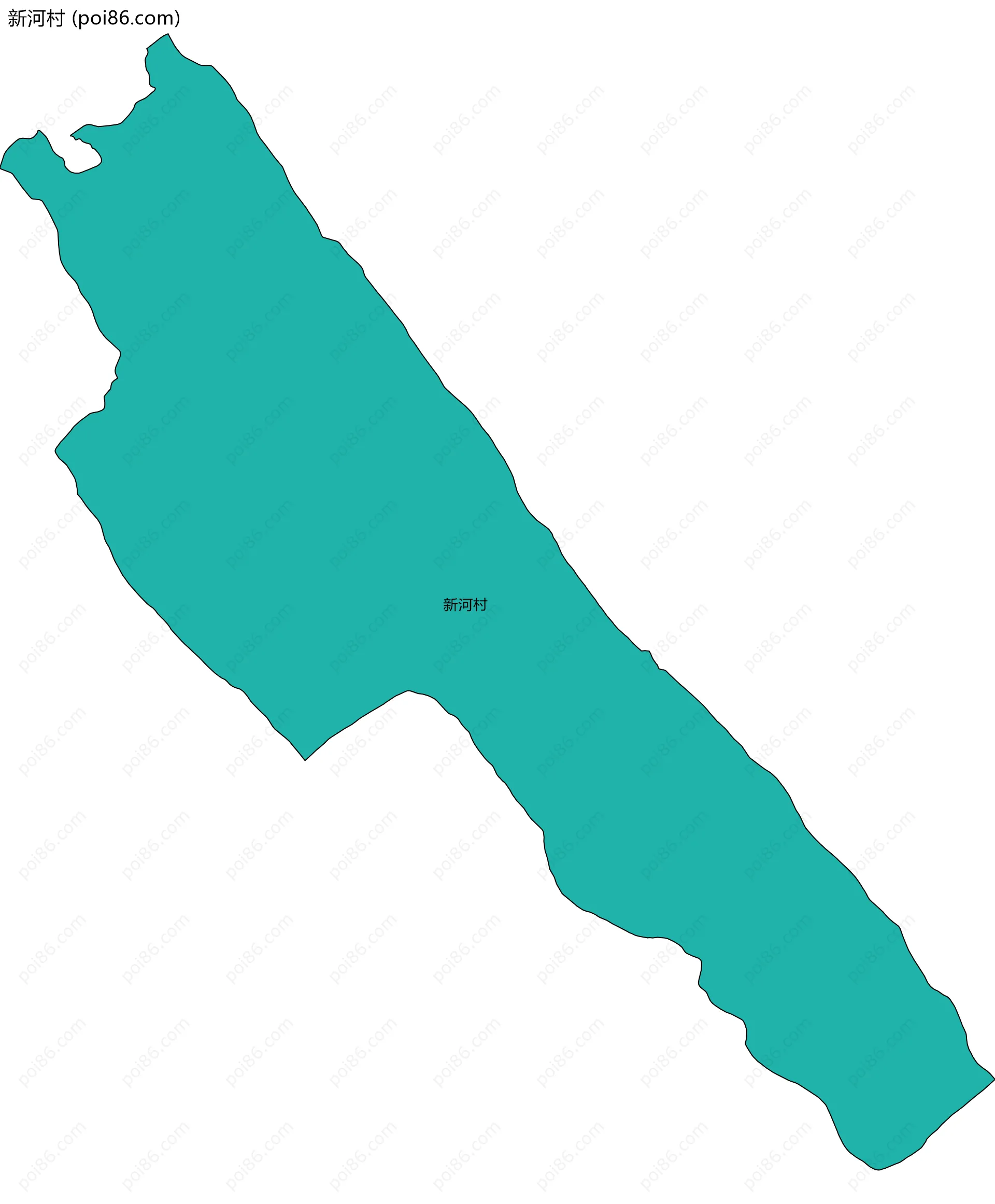 新河村边界地图