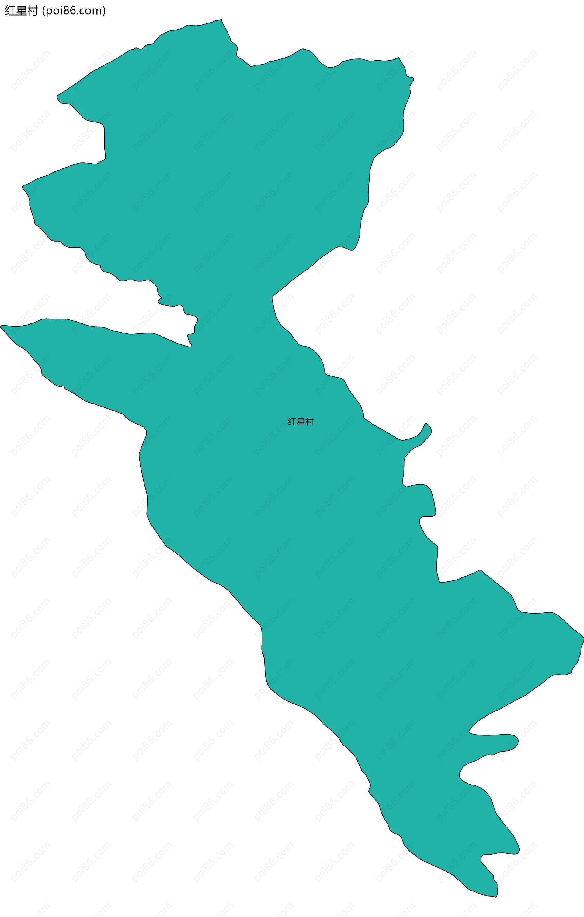 红星村边界地图