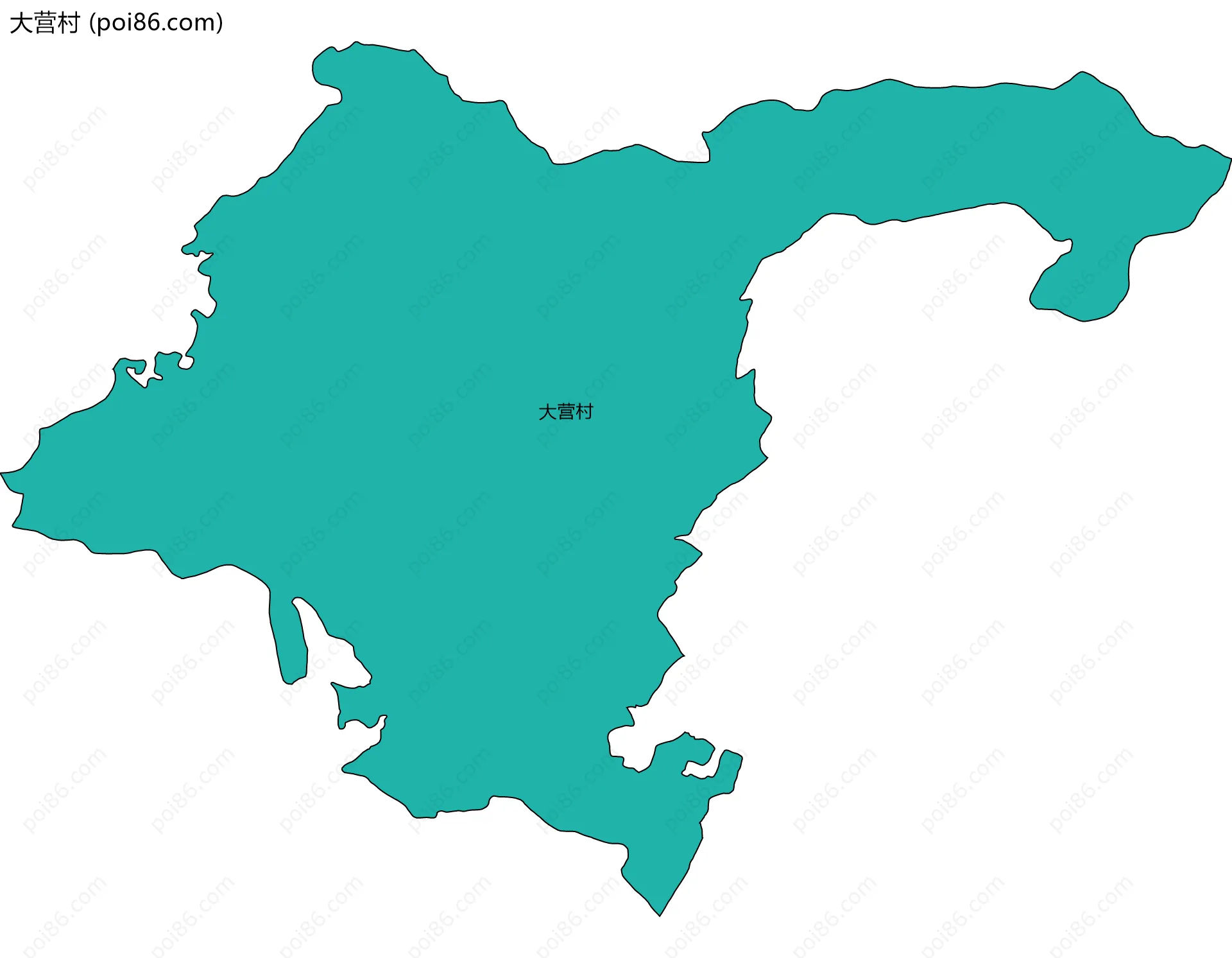 大营村边界地图