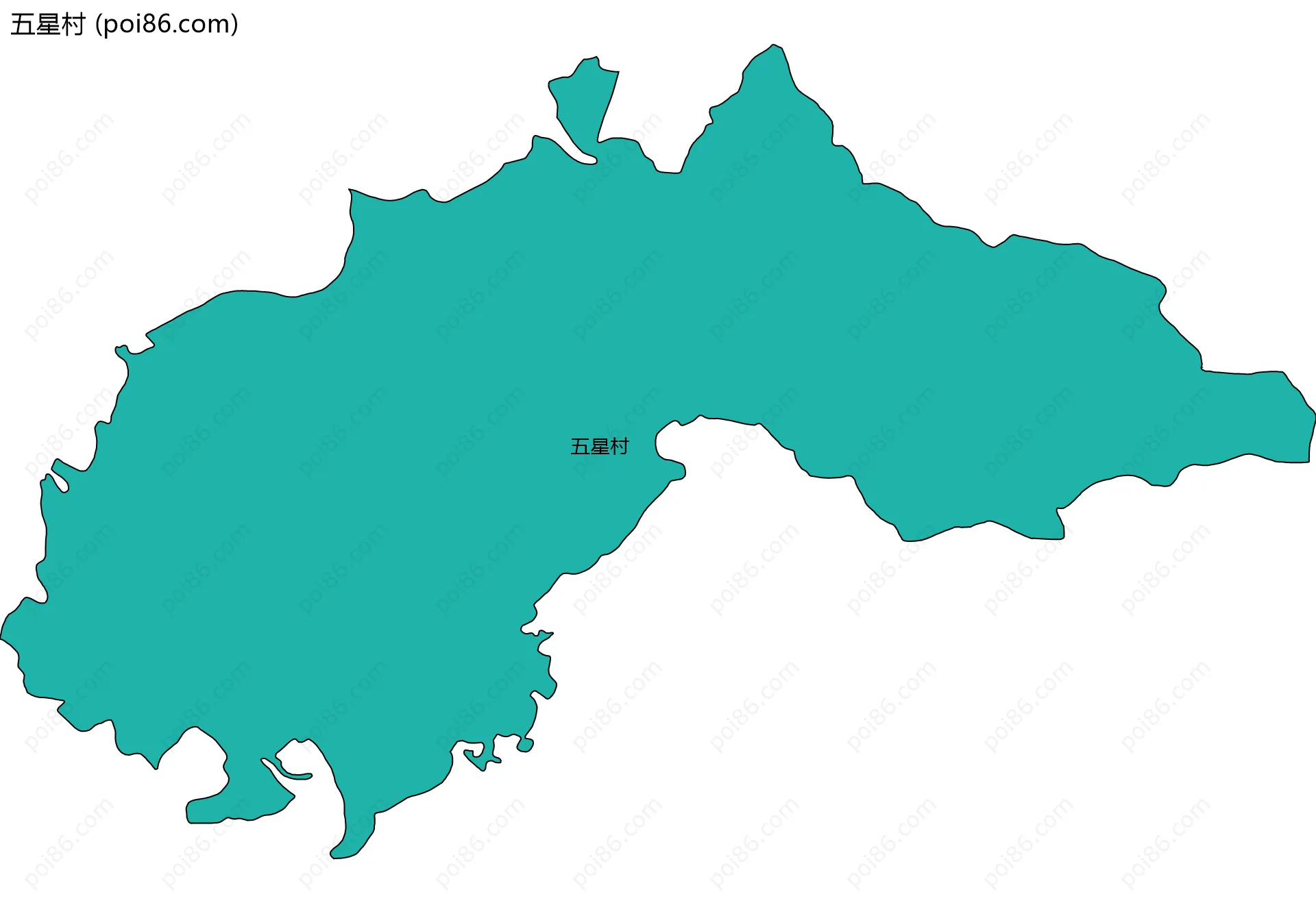 五星村边界地图