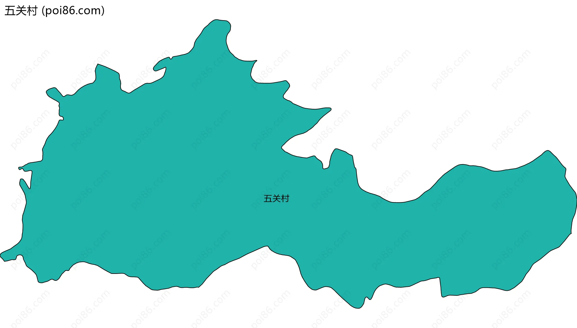 五关村边界地图