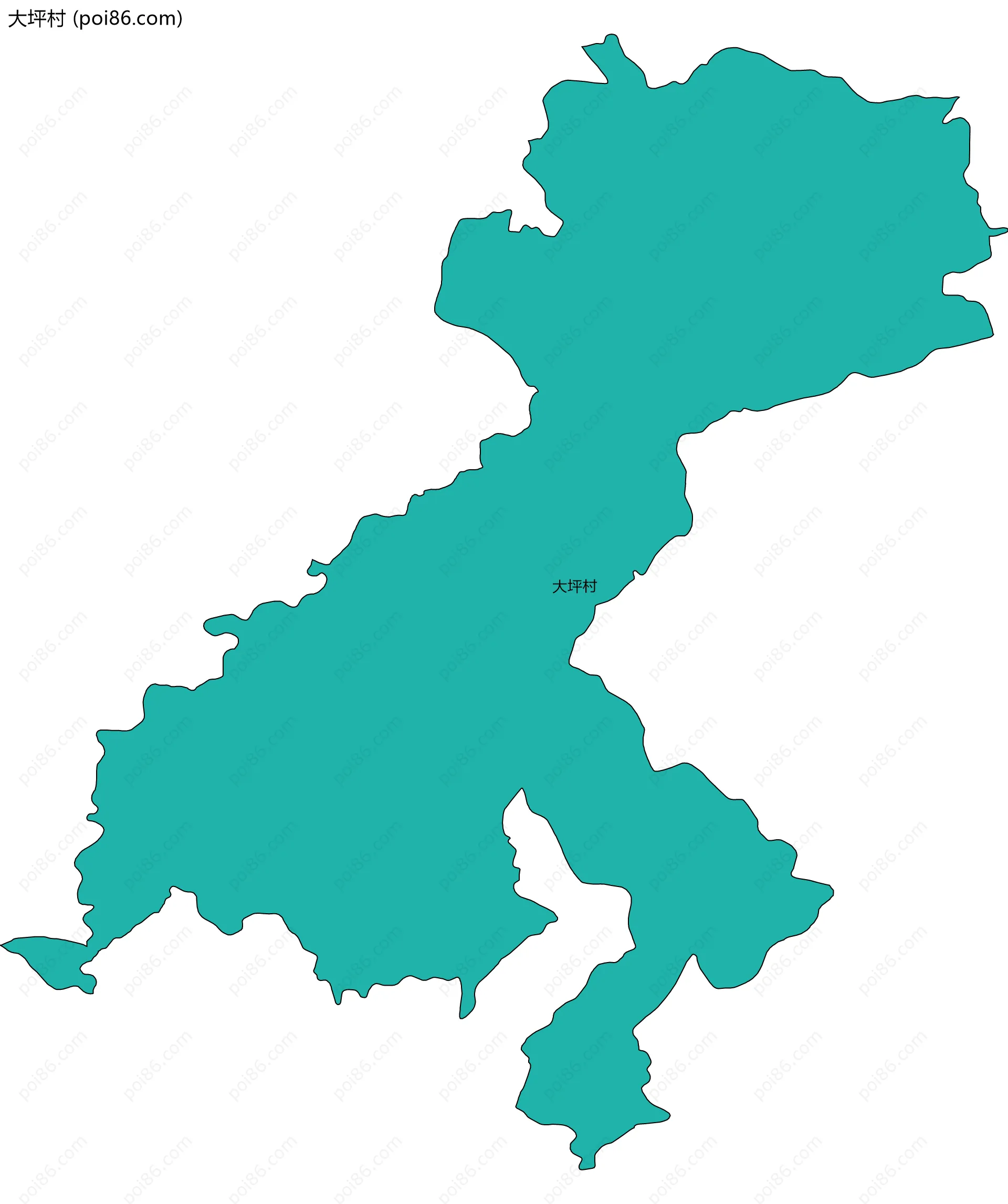 大坪村边界地图