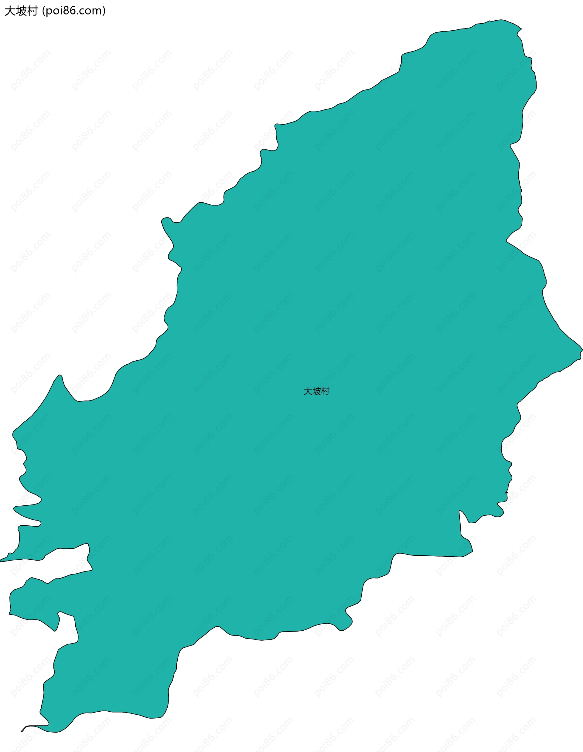 大坡村边界地图