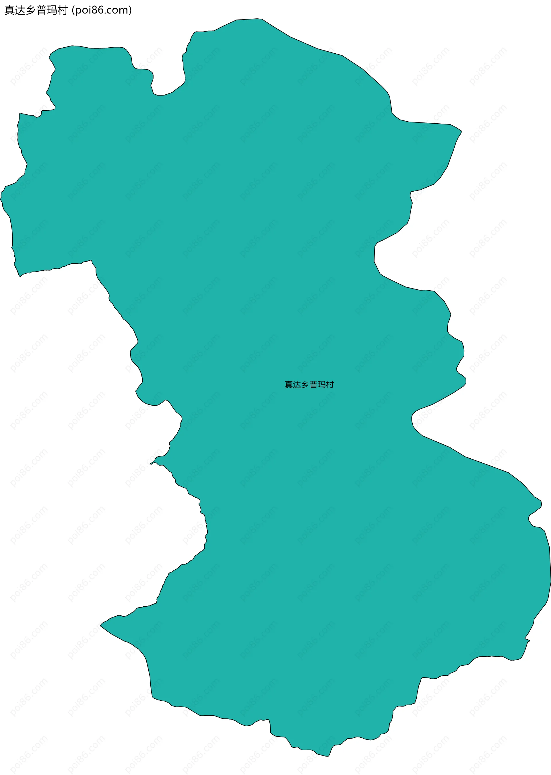 真达乡普玛村边界地图
