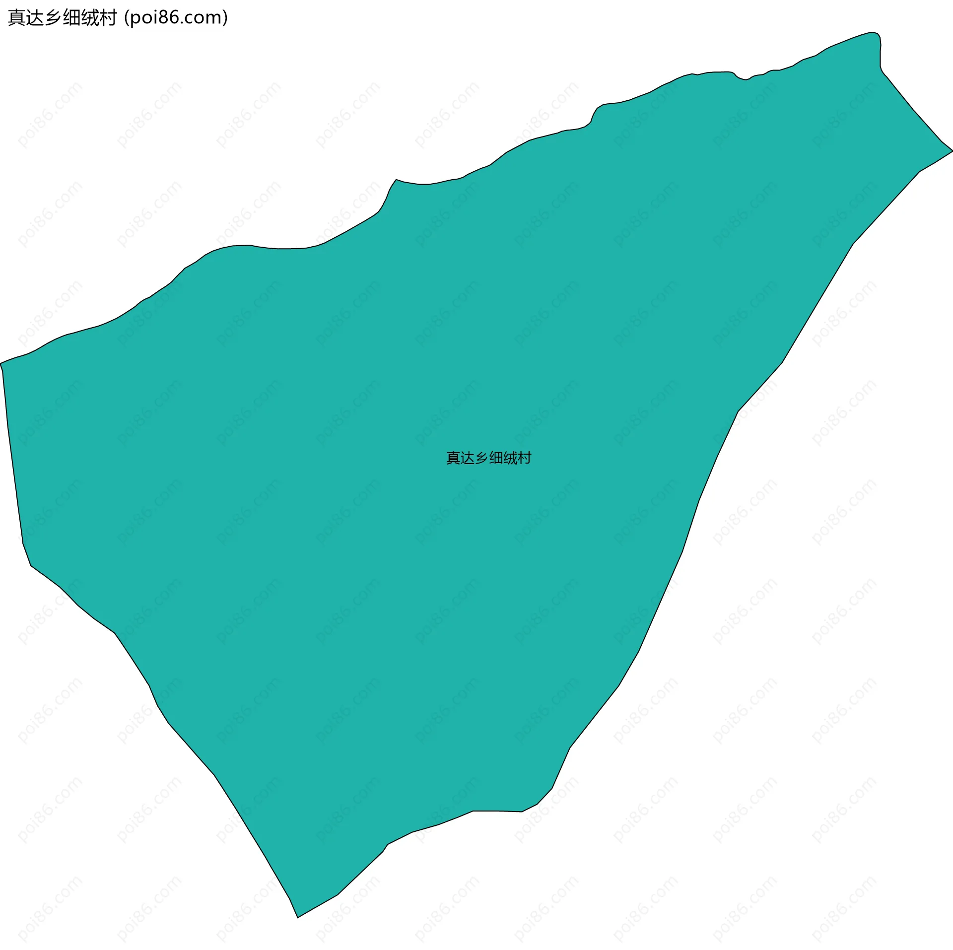 真达乡细绒村边界地图