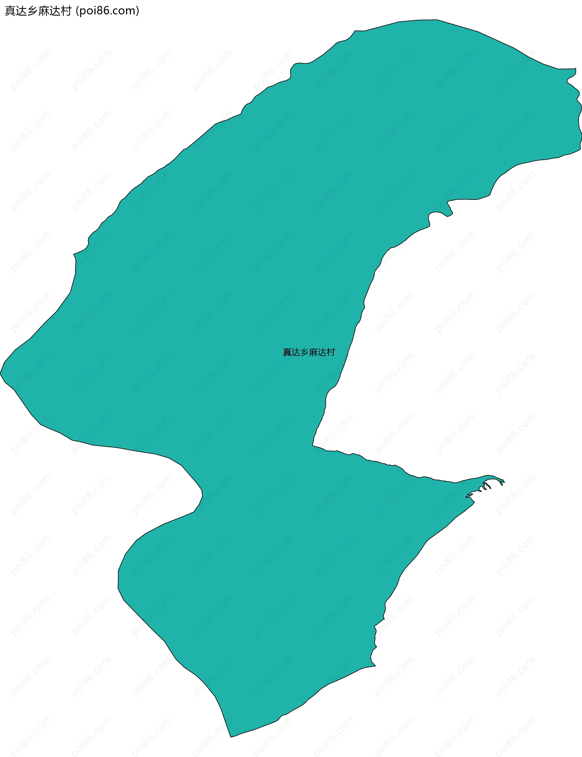 真达乡麻达村边界地图