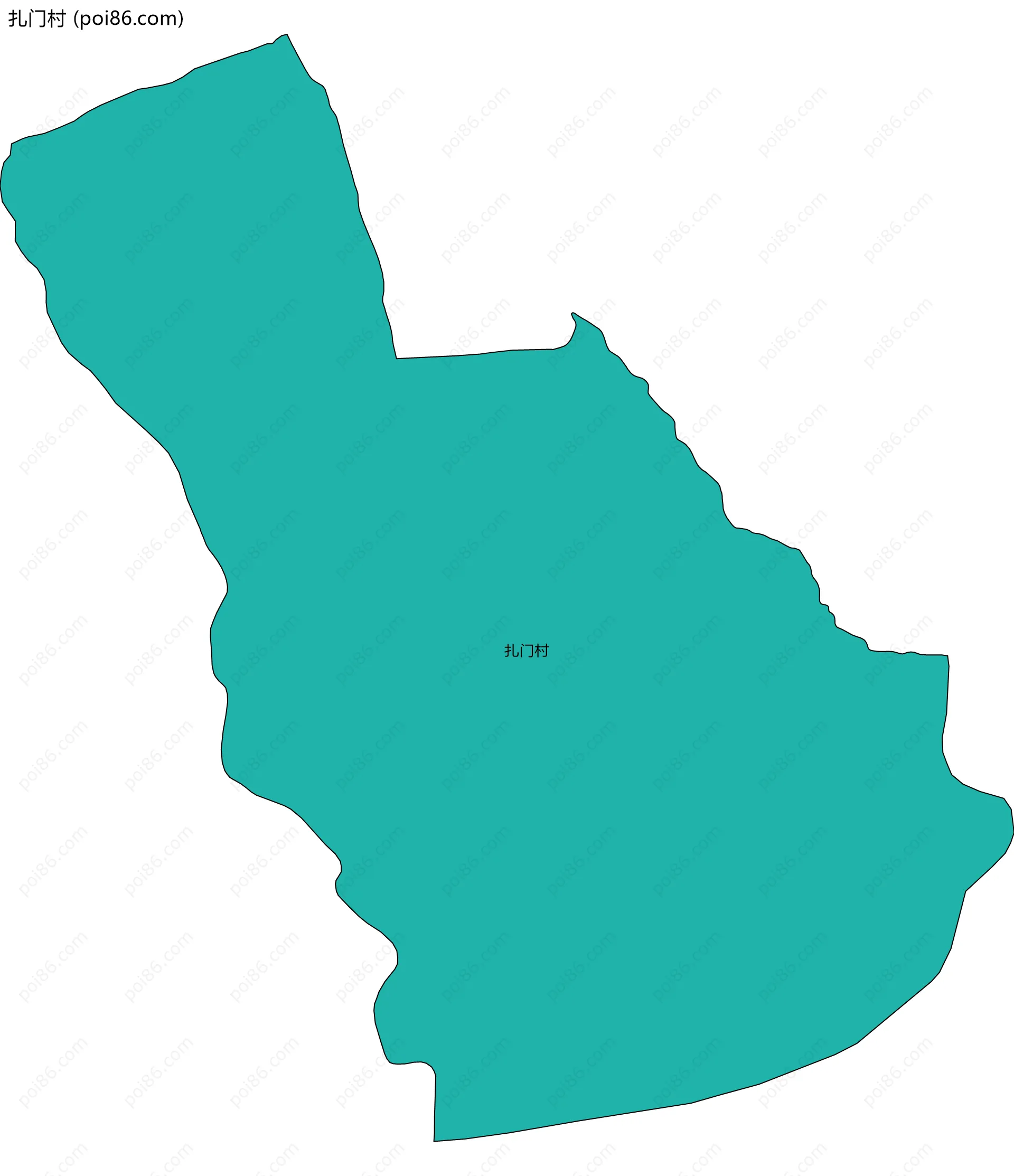 扎门村边界地图