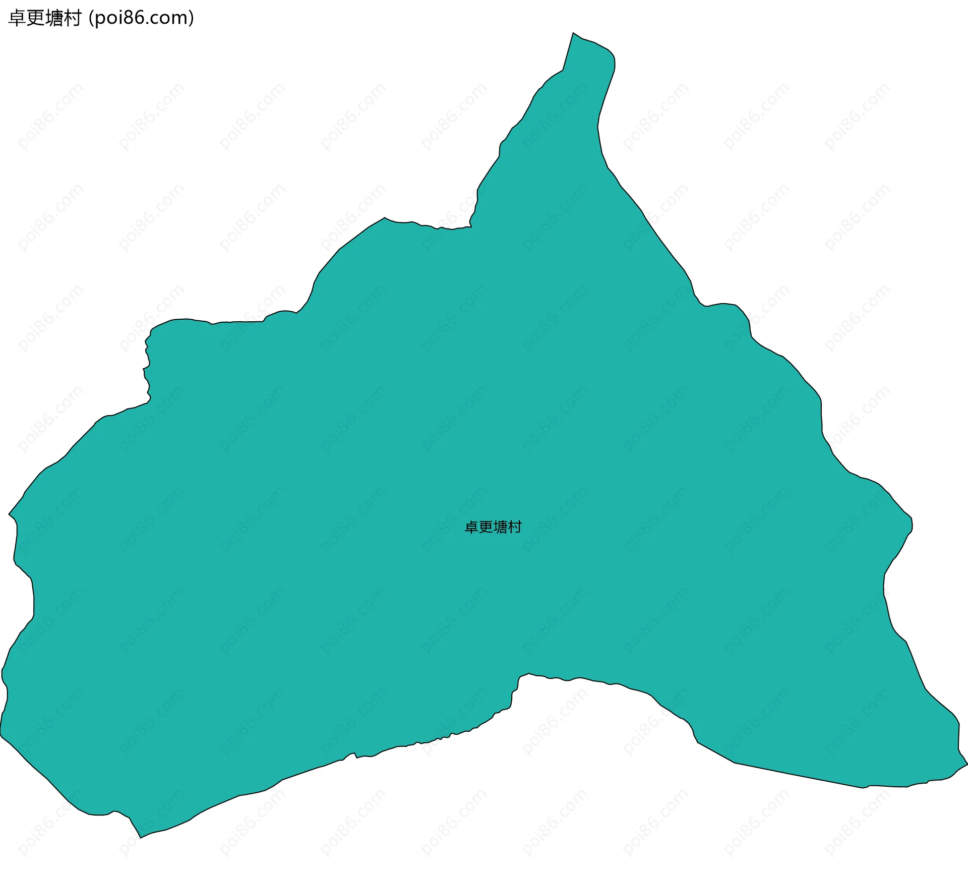 卓更塘村边界地图