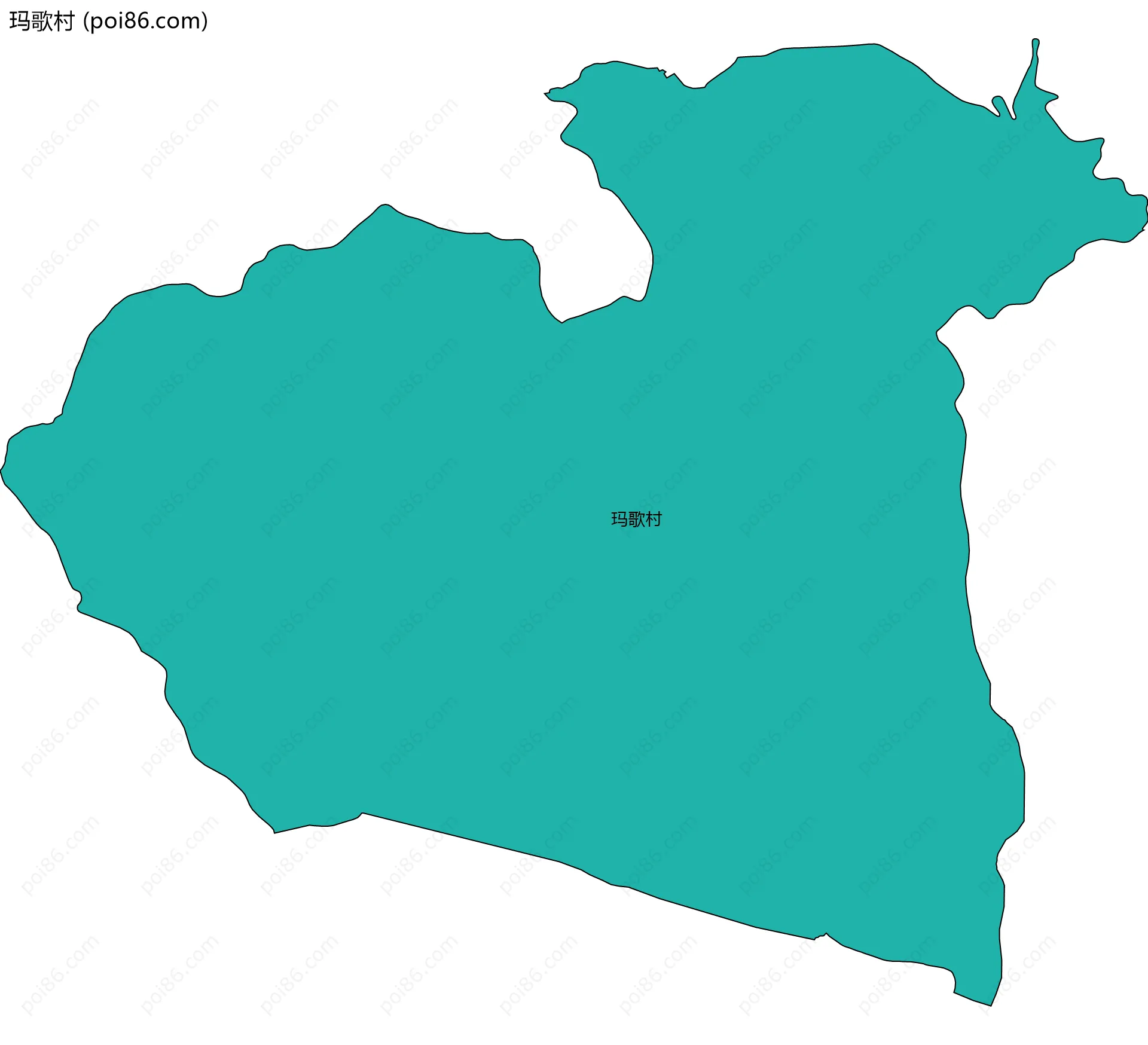 玛歌村边界地图