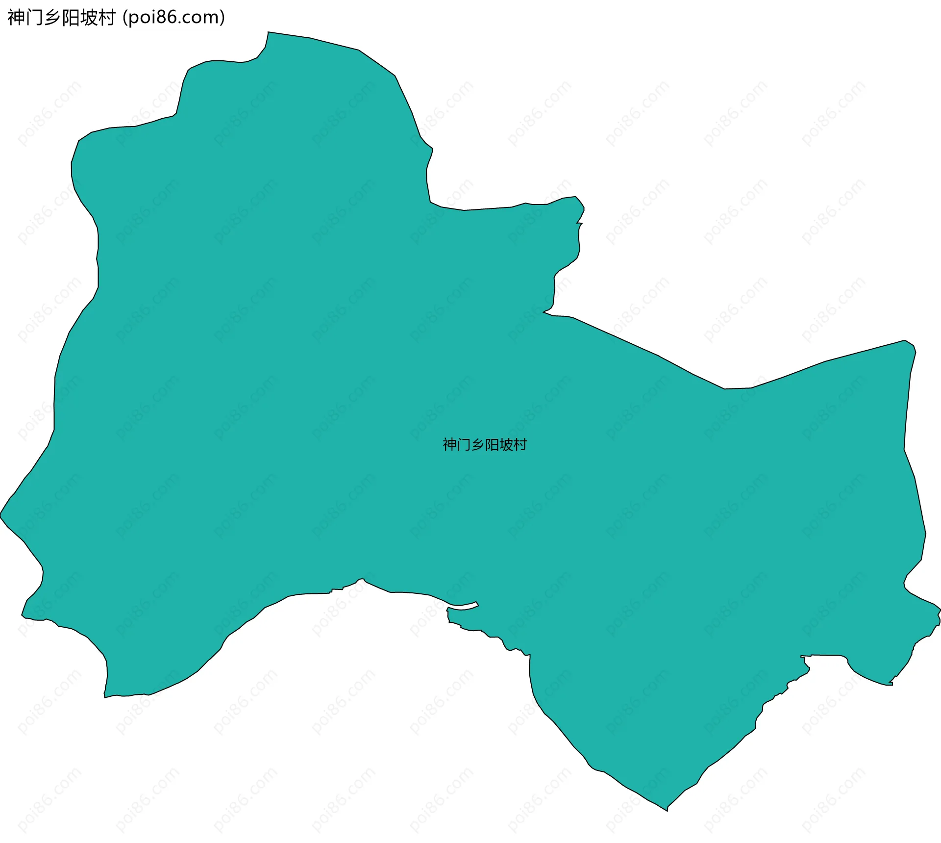 神门乡阳坡村边界地图