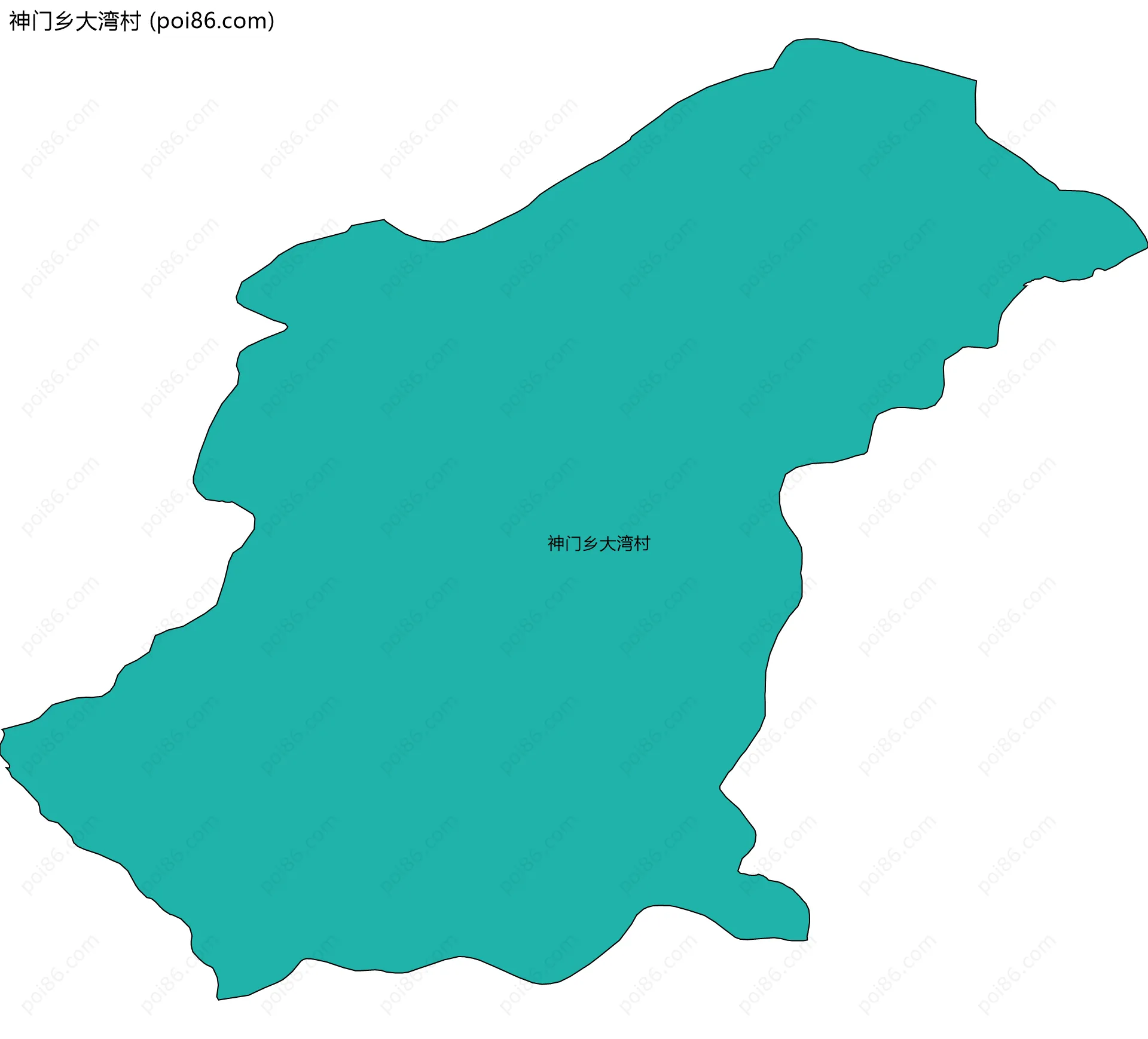 神门乡大湾村边界地图