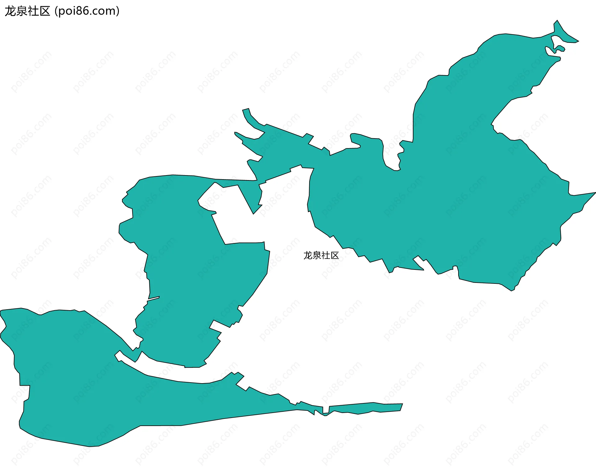 龙泉社区边界地图