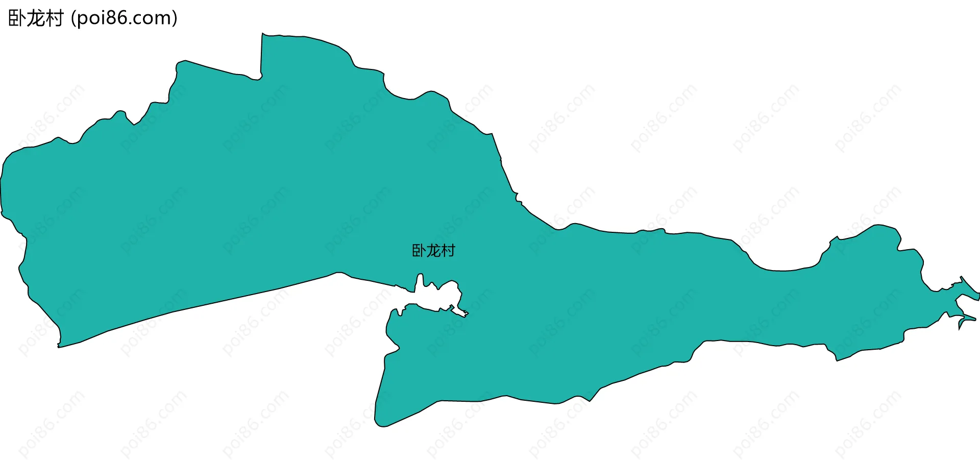 卧龙村边界地图