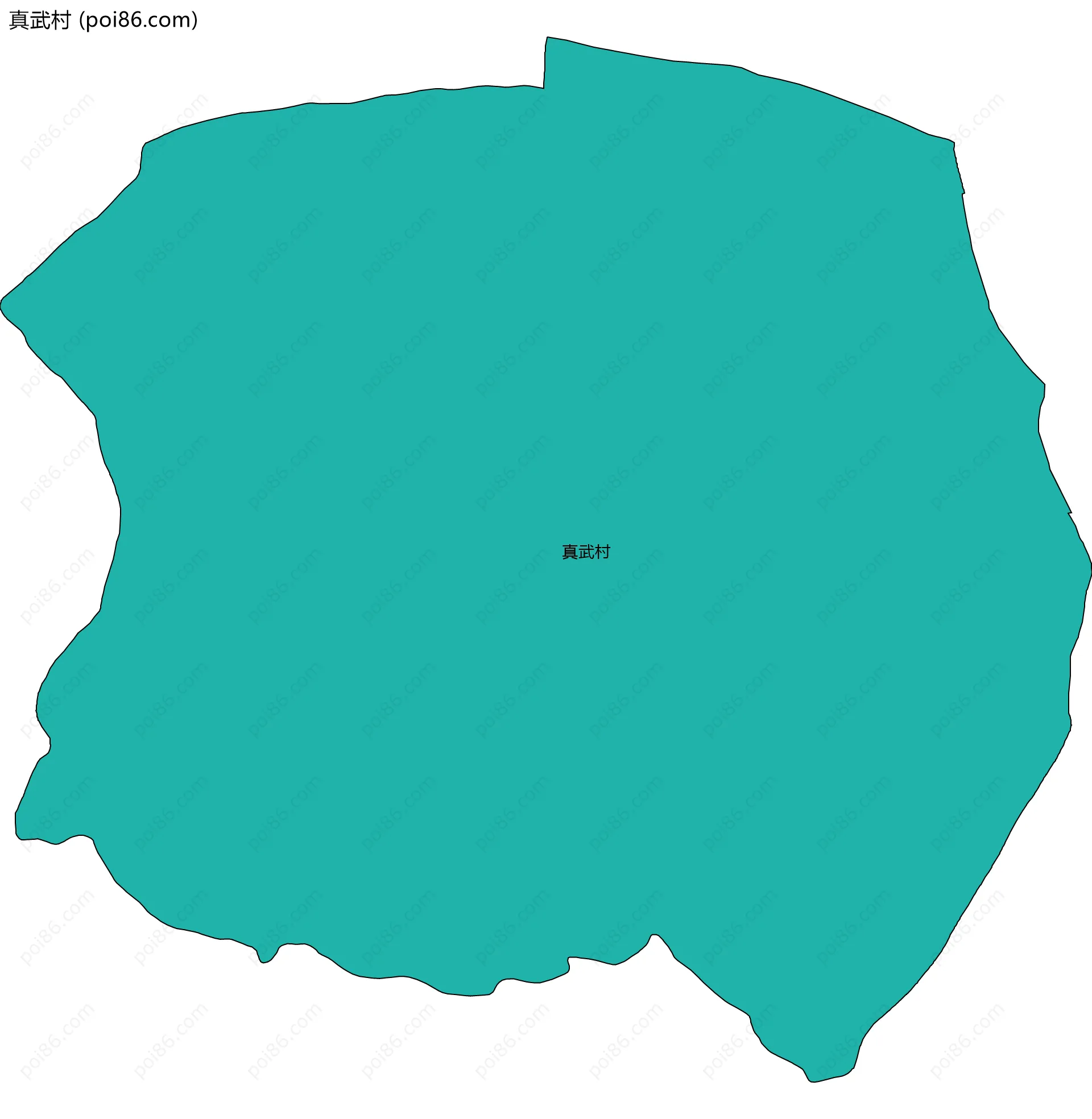 真武村边界地图
